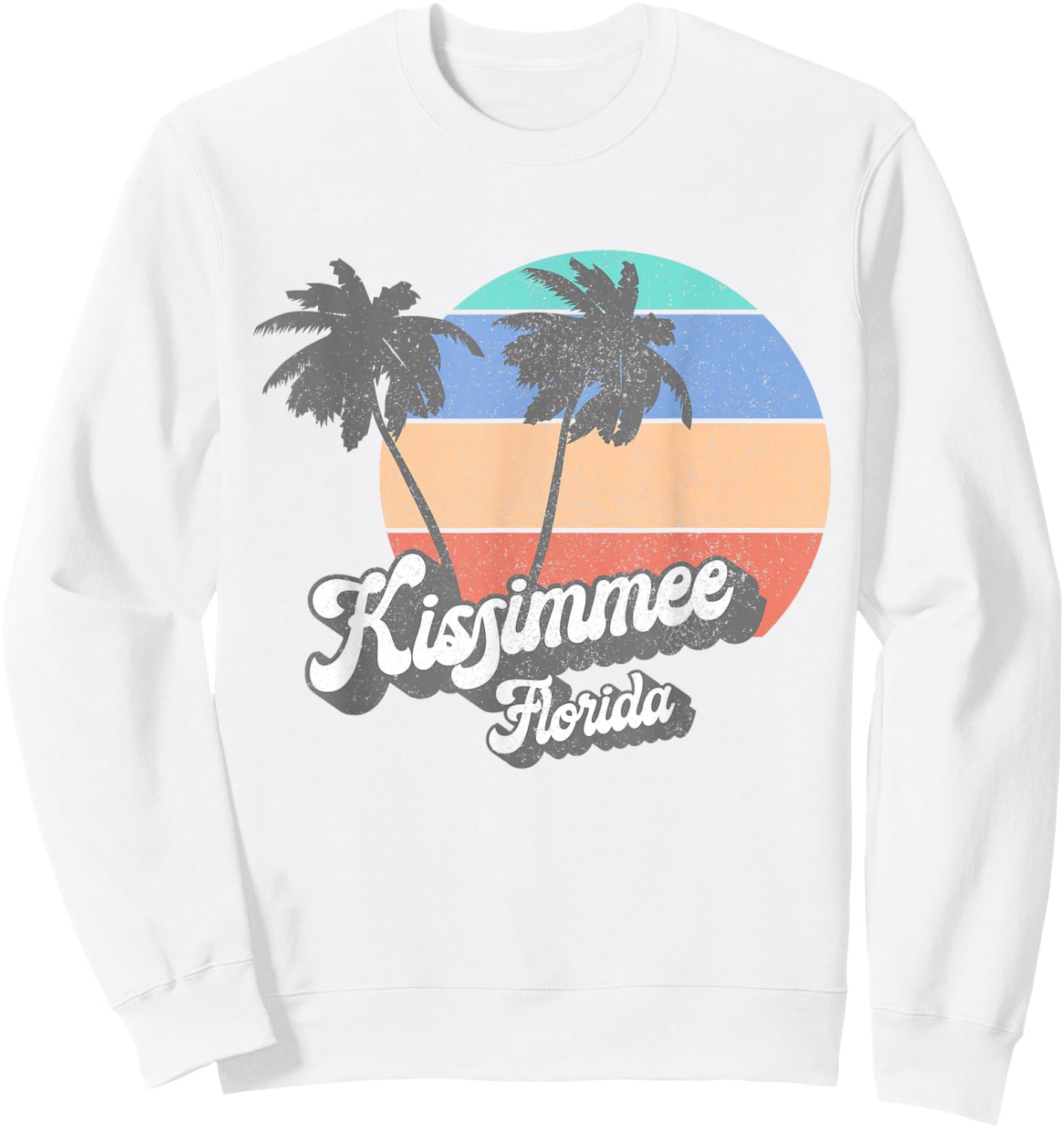 Retro Kissimmee Florida FL Vintage Beach Surf Sweatshirt - Sweatshirt | White