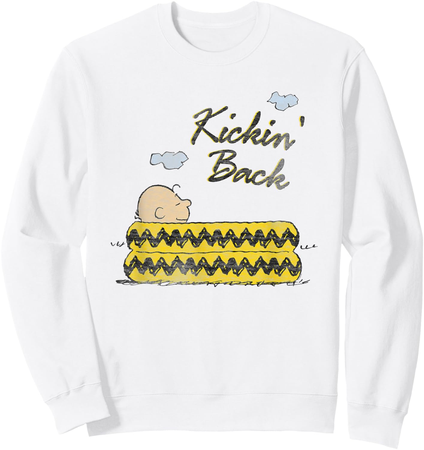 Peanuts Kickin' Back Charlie Brown Sweatshirt - Sweatshirt | White