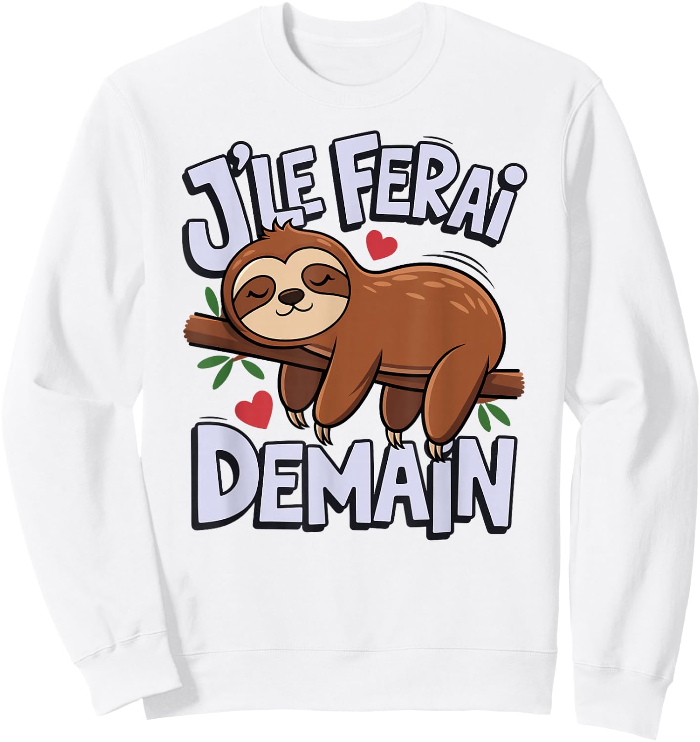 Lazy Child Boy Girl Teen I Will Do It Tomorrow , white, S Sweatshirt - Sweatshirt | White