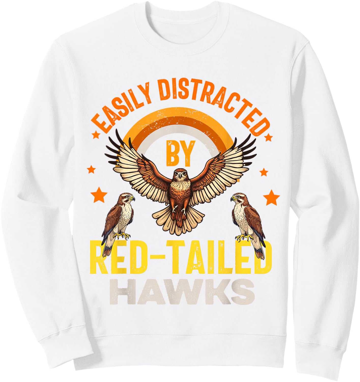 Red Tailed Hawk Chickenhawk Harlan's Hawk Buteo Jamaicensis Sweatshirt - Sweatshirt | White