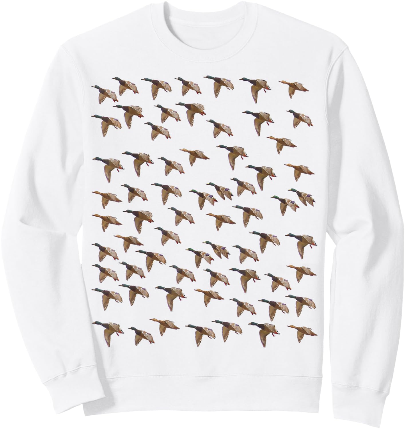Big Group - Duck Hunting Shirt by Committed Waterfowl Sweatshirt - Sweatshirt | White