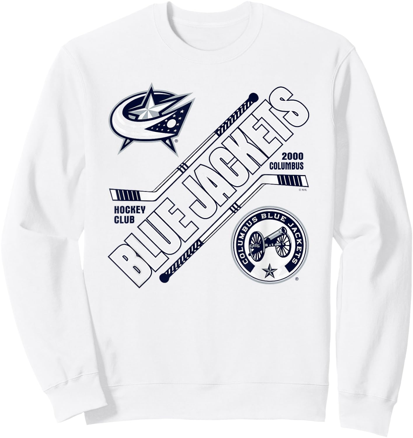 Columbus Blue Jackets Force Red Officially Licensed Sweatshirt - Sweatshirt | White