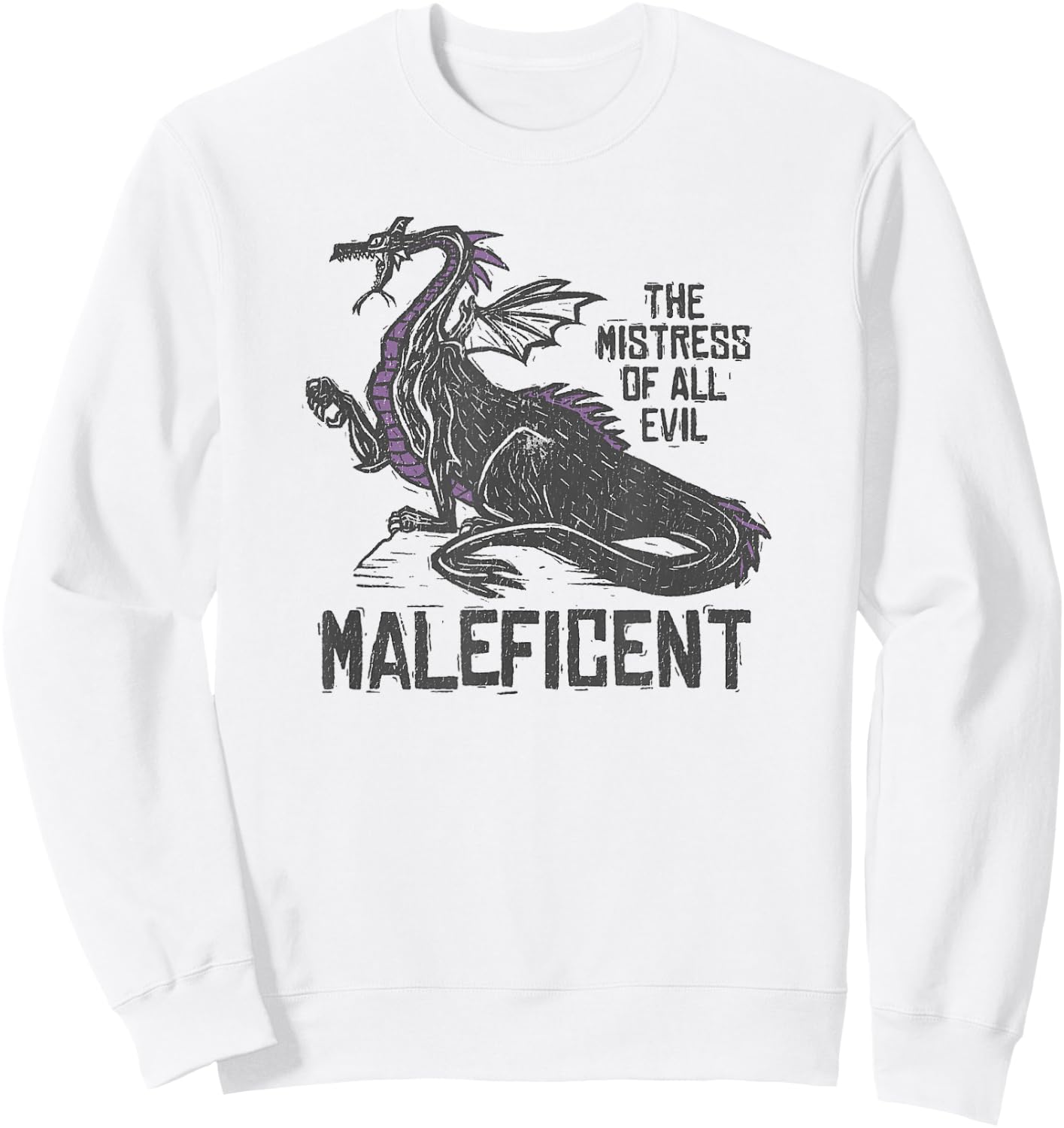 Disney Villains Maleficent Mistress Of Evil Dragon Print Sweatshirt - Sweatshirt | White