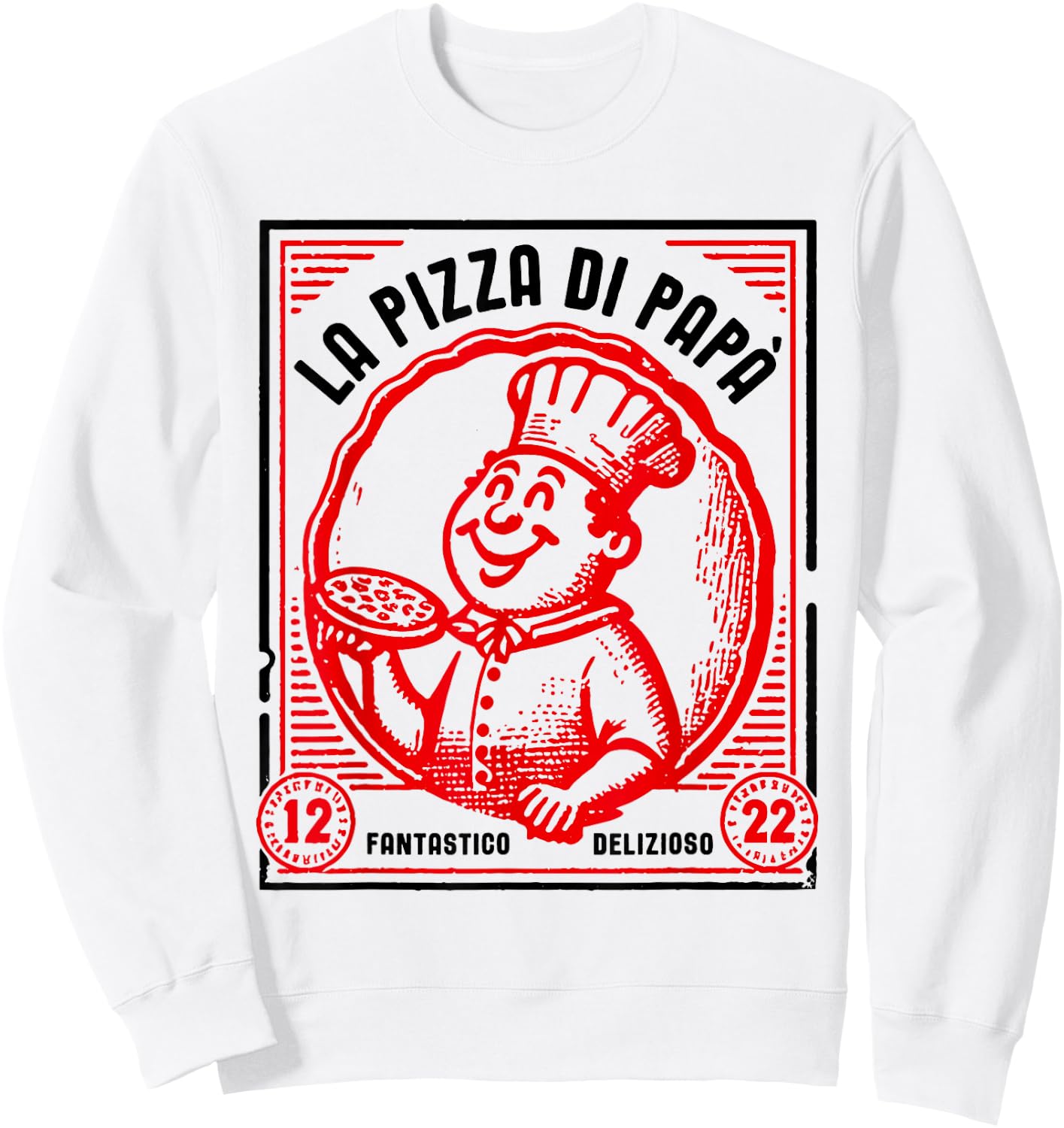 la Pizza di Papà , White Sweatshirt - Sweatshirt | White