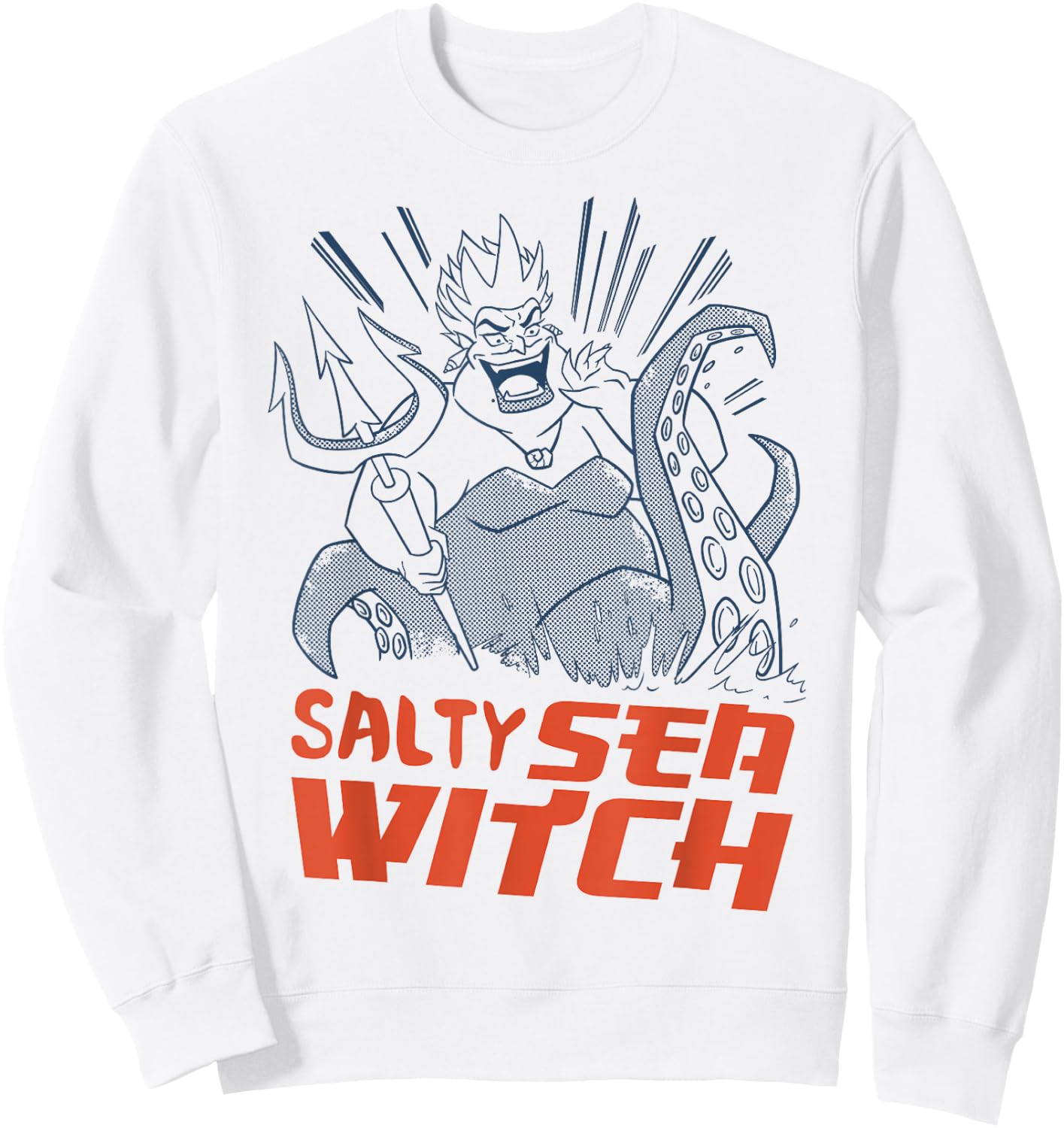 Disney The Little Mermaid Ursula Salty Witch Vintage Art Sweatshirt - Sweatshirt | White