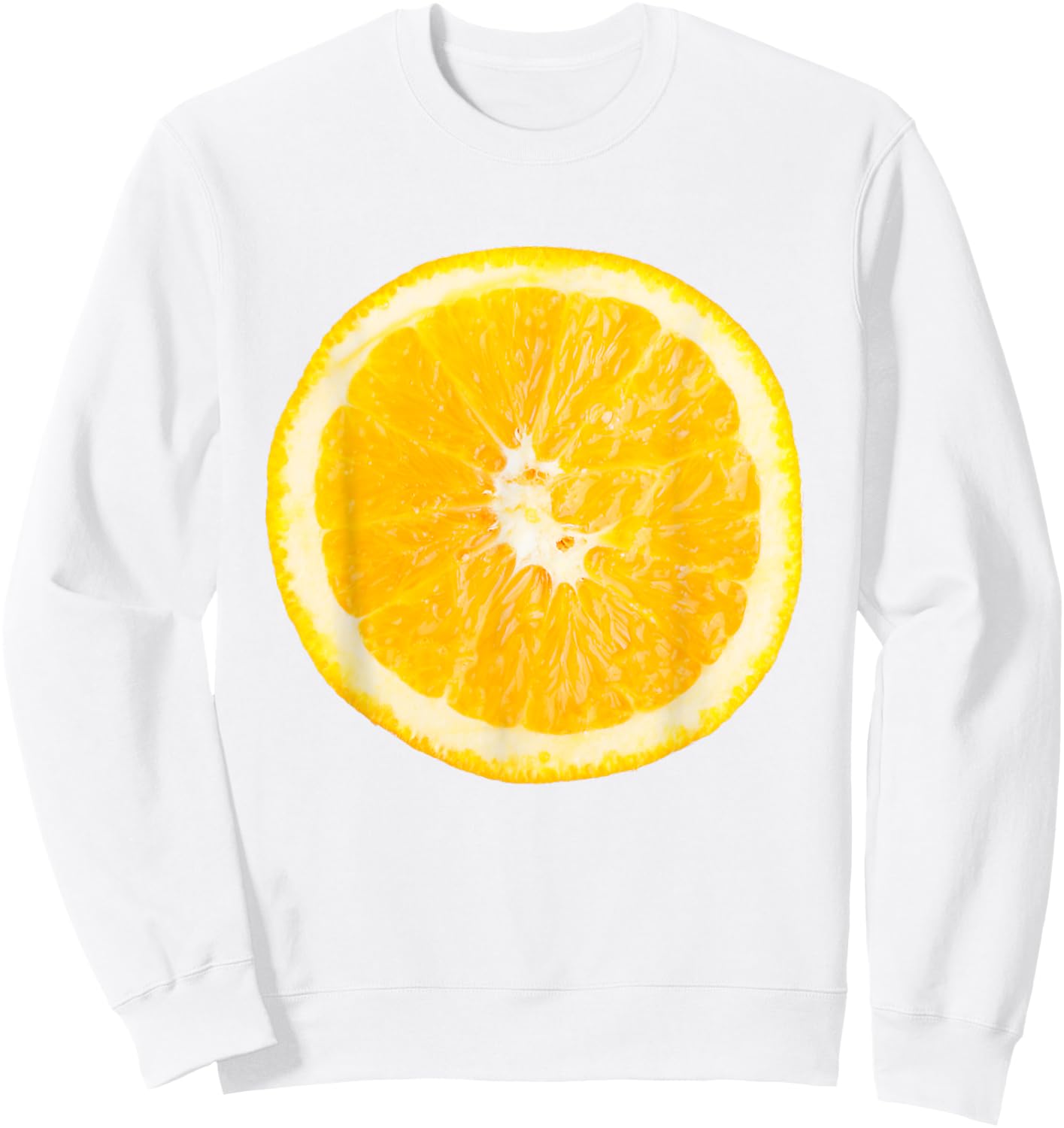 Orange Fruit Sliced Halloween Funny Halloween Design Sweatshirt - Sweatshirt | White
