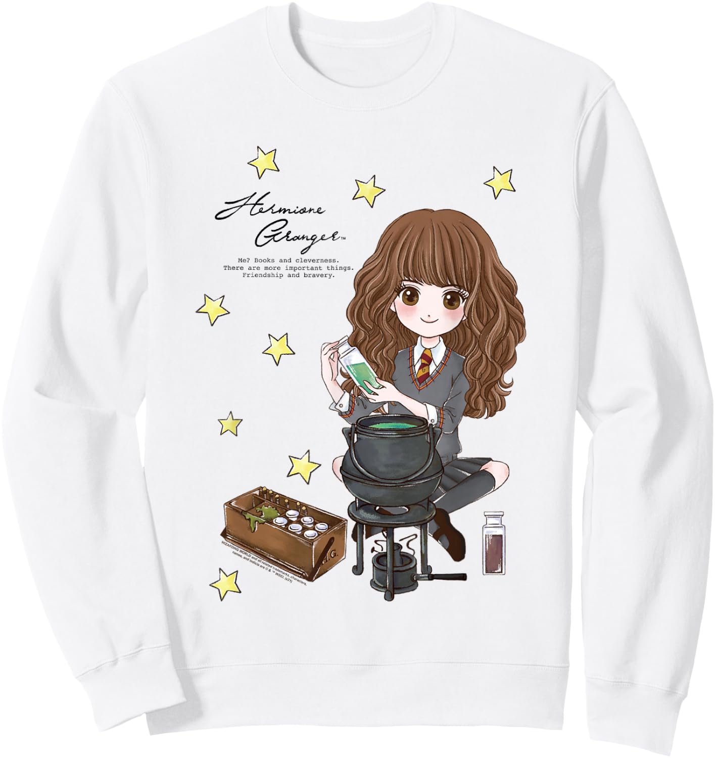 Harry Potter Hermione Granger Quote and Stars Sweatshirt - Sweatshirt | White