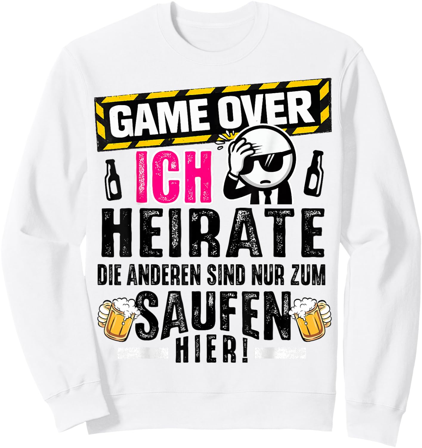 Bräutigam Kostüm JGA Männer Junggesellenabschied Sweatshirt - Sweatshirt | White