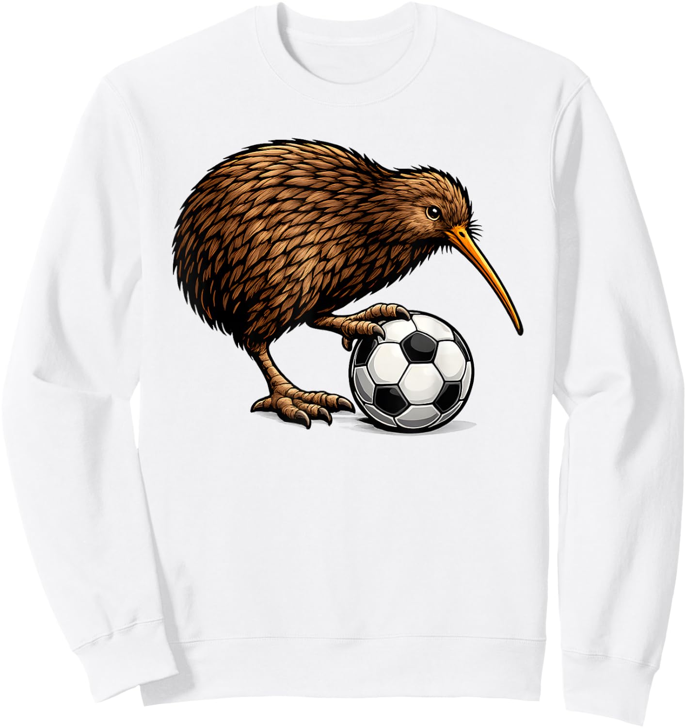 Lustiger Kiwi-Vogel mit Fußball Neuseeland Fan Design Sweatshirt - Sweatshirt | White
