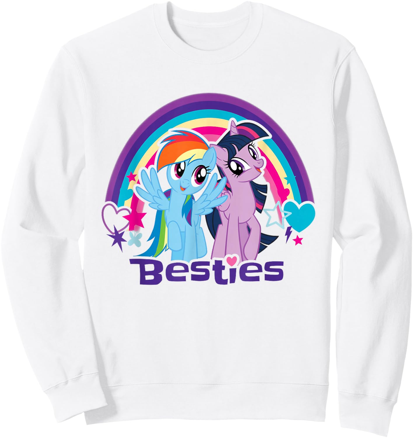 Twilight Sparkle Rainbow Dash Besties Sweatshirt - Sweatshirt | White