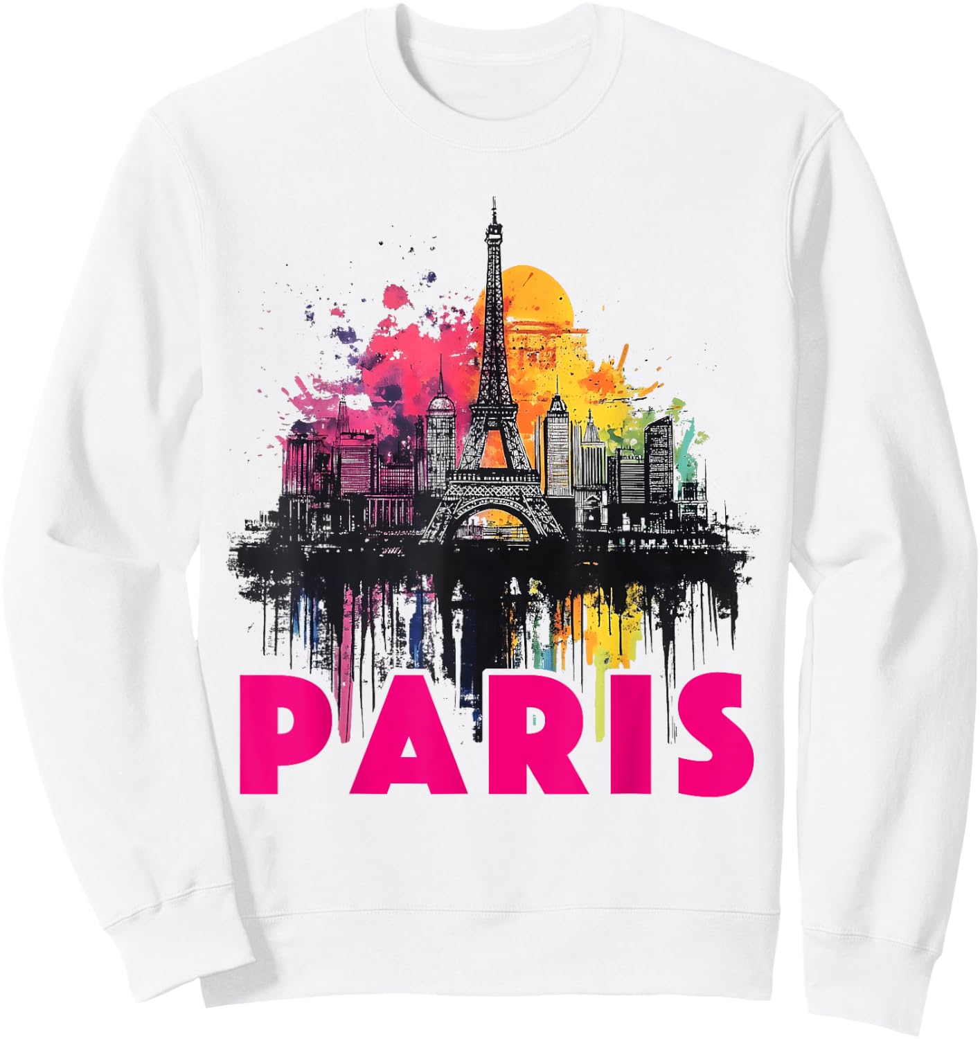 Paris Outfit for French Men and Women France , White Sweatshirt - Sweatshirt | White