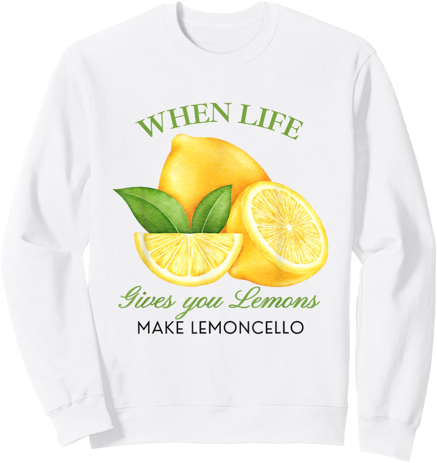 Wenn das Leben dir Zitronen gibt, mach Lemoncello lustige süße Frauen Sweatshirt - Sweatshirt | White
