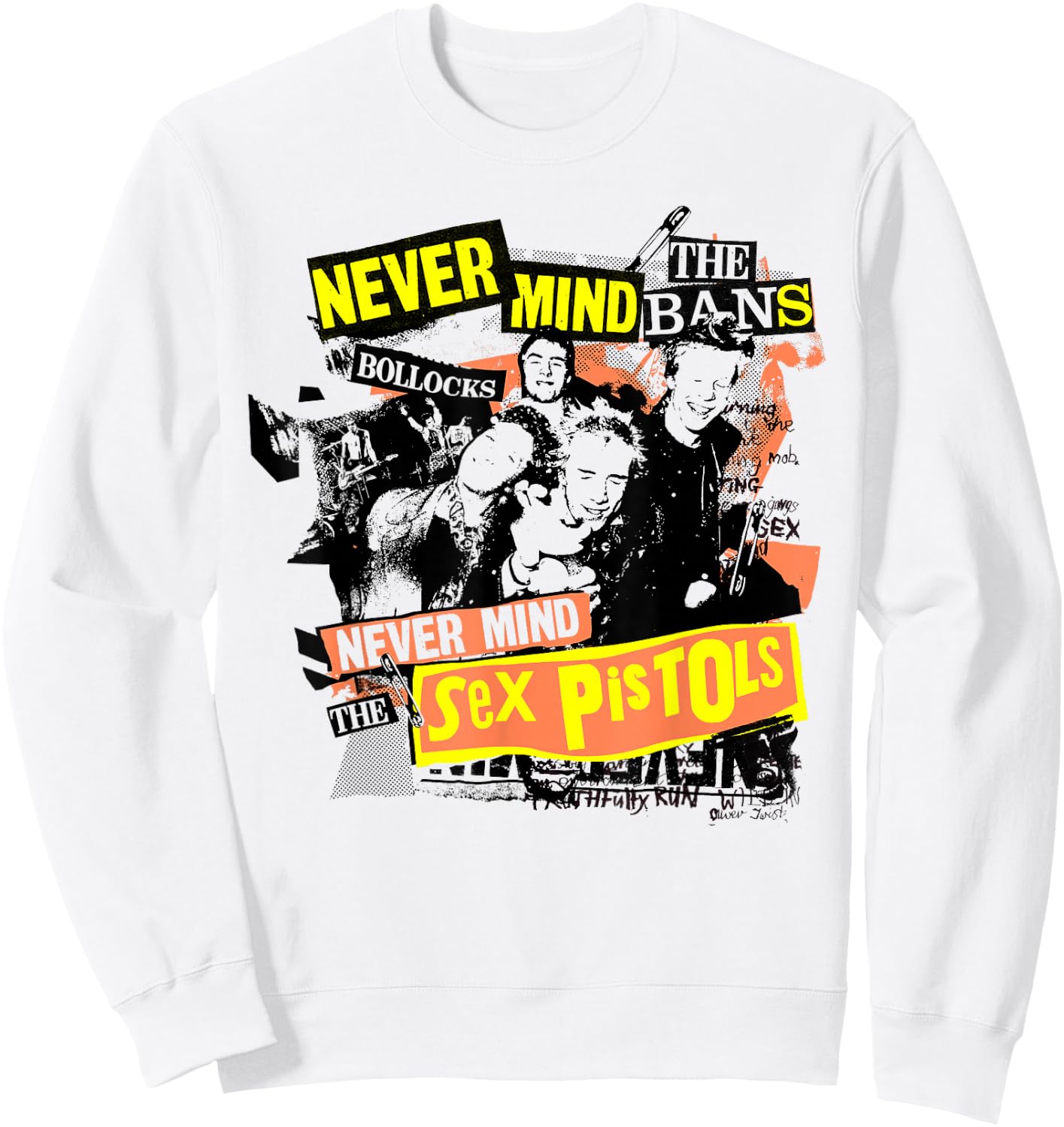 Sex Pistols Official Classic Anarchy Sweatshirt - Sweatshirt | White