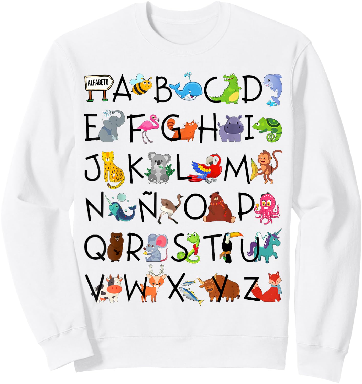Spanish Alphabet, Maestra, Spanish Teacher Sweatshirt - Sweatshirt | White