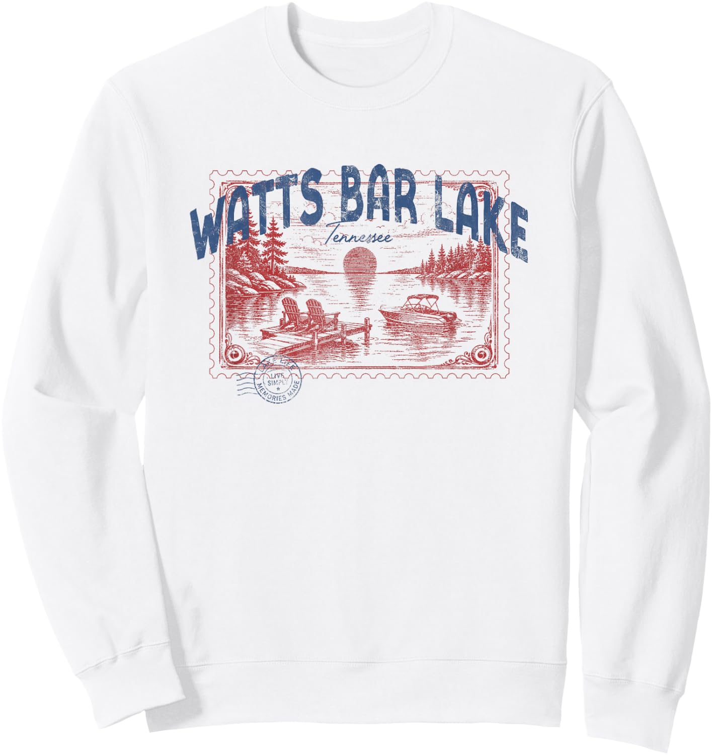 Watts Bar Lake Tennessee Outdoors Vintage Sweatshirt - Sweatshirt | White