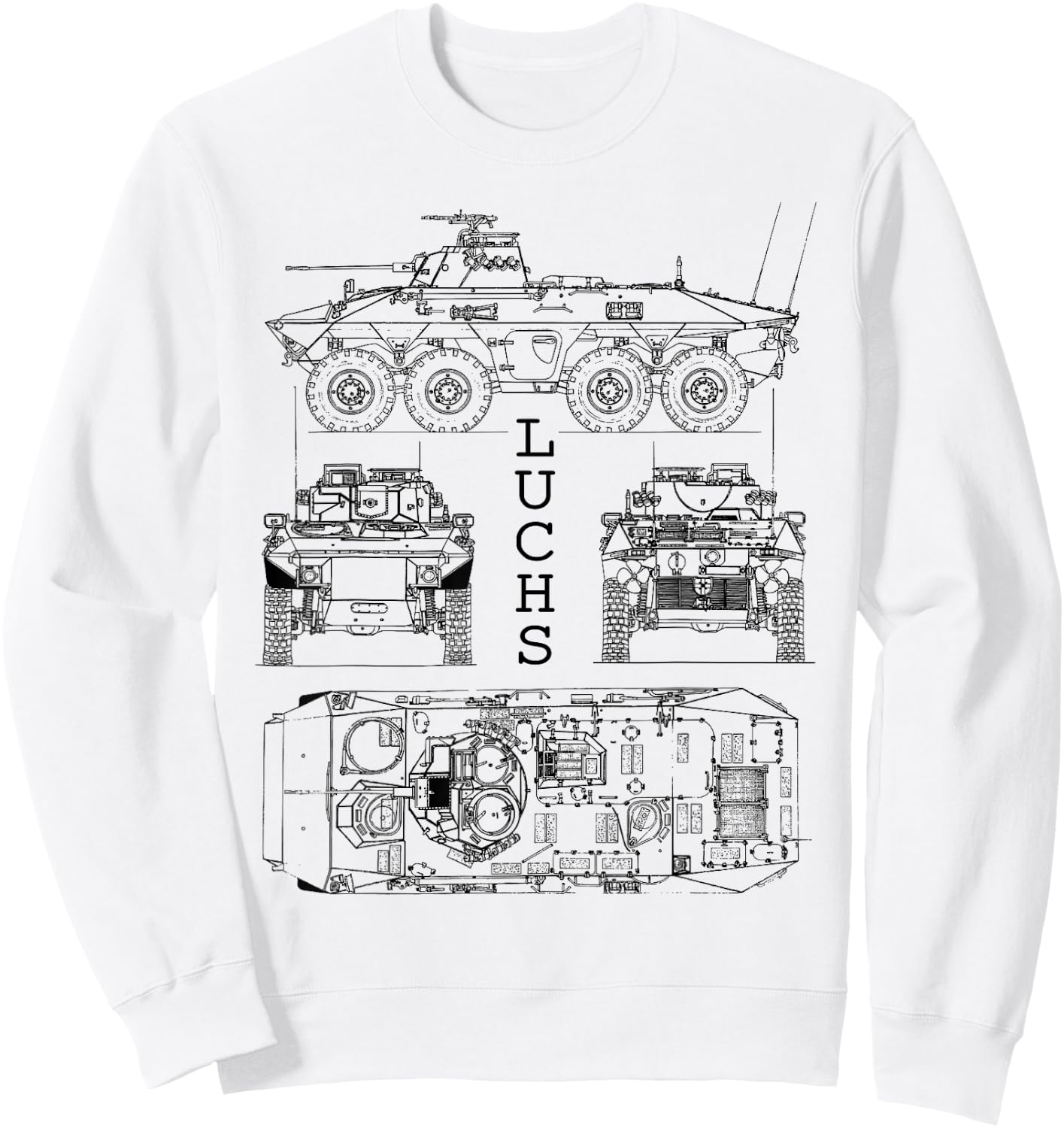 Spähpanzer Luchs Deutsches Aufklärungsfahrzeug Sweatshirt - Sweatshirt | White