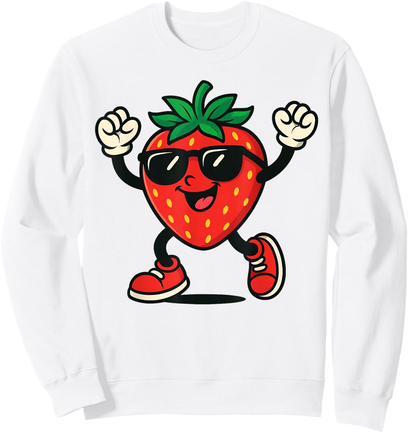 Cool Strawberry Design Fruit Strawberry Lover Men Women Sweatshirt - Sweatshirt | White