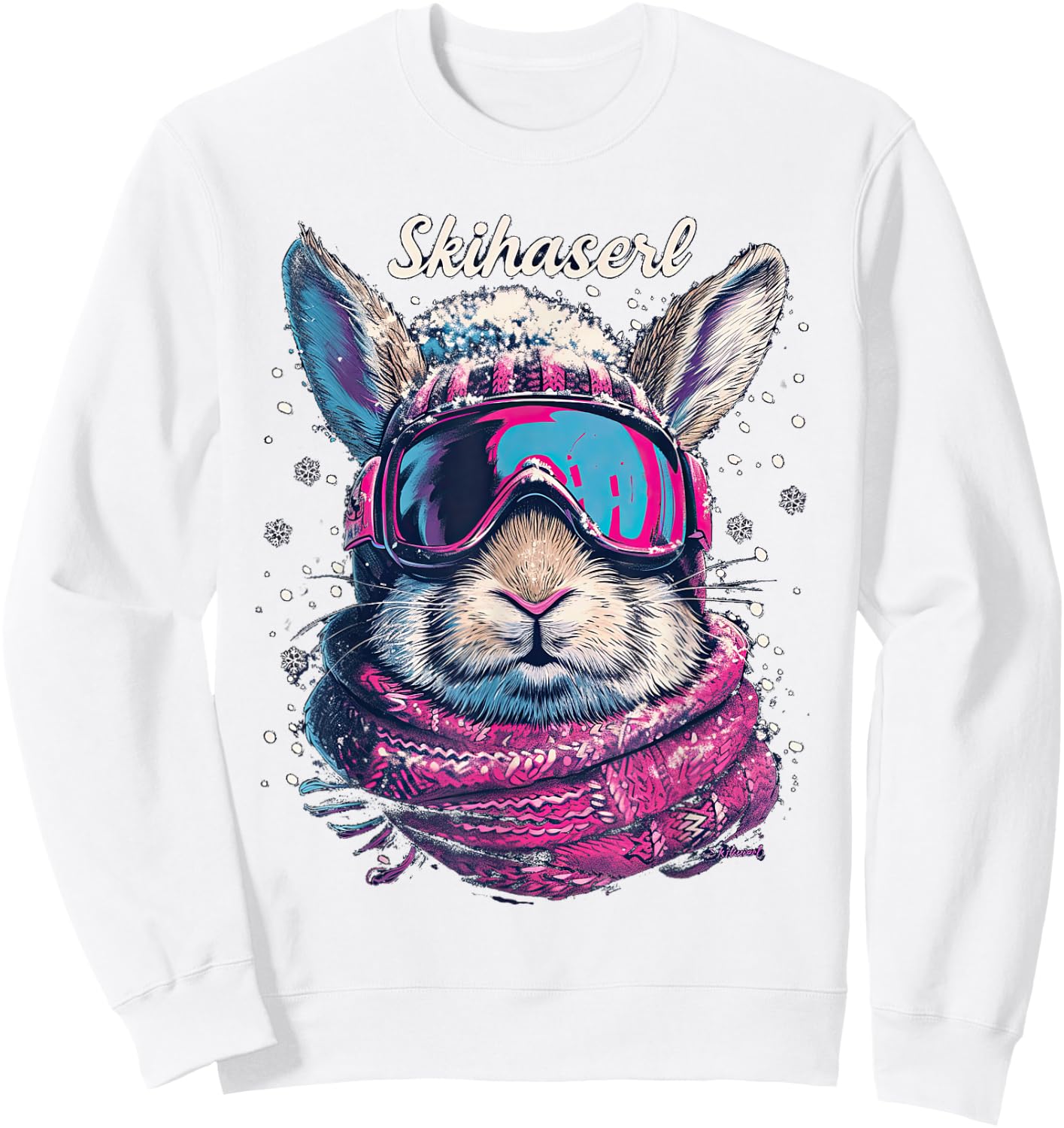 Skihaserl Apres Ski Haserl Skier Winter Women's , White Sweatshirt - Sweatshirt | White