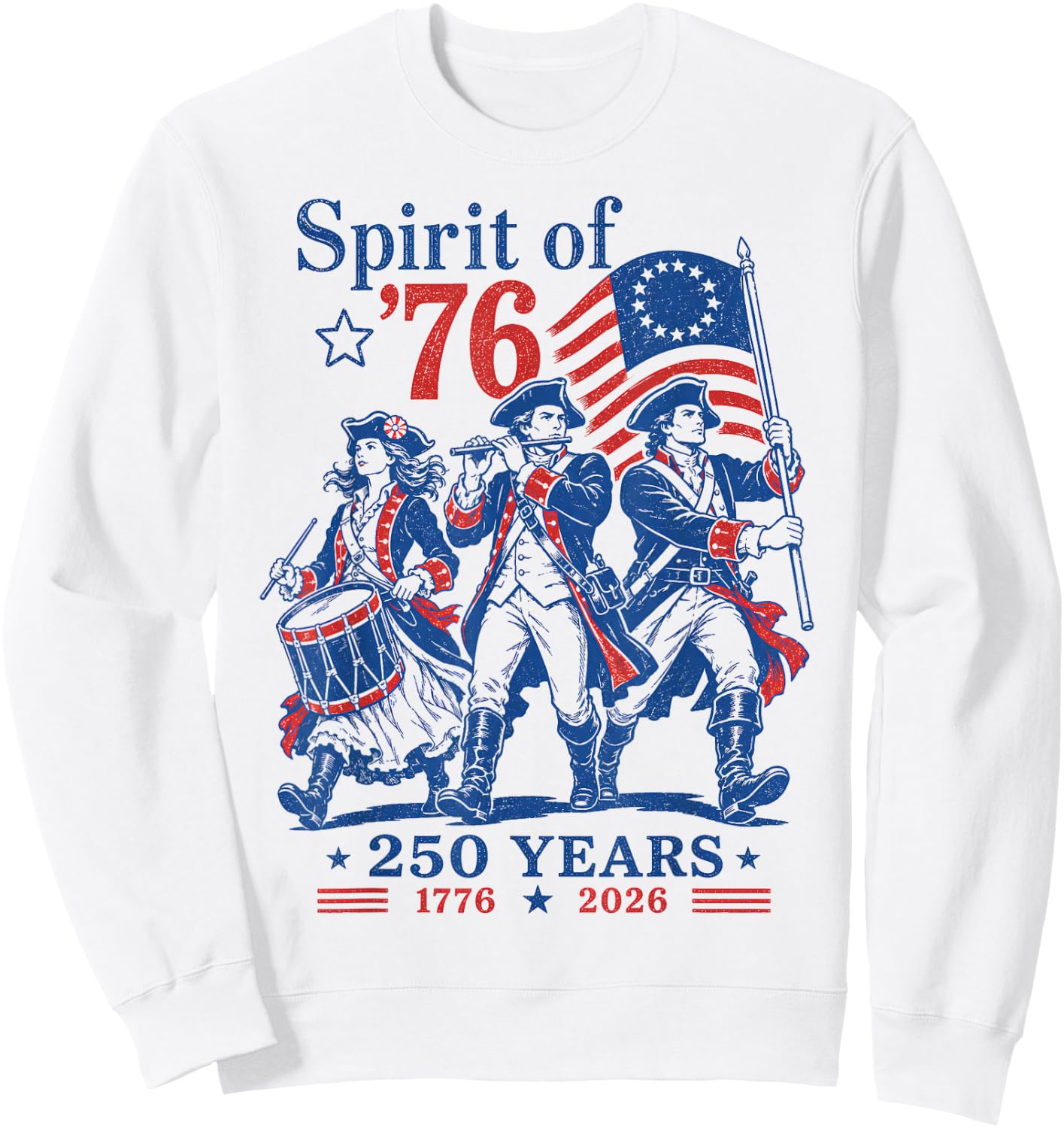 Spirit of 76 Vintage 4th of July Sweatshirt - Sweatshirt | White
