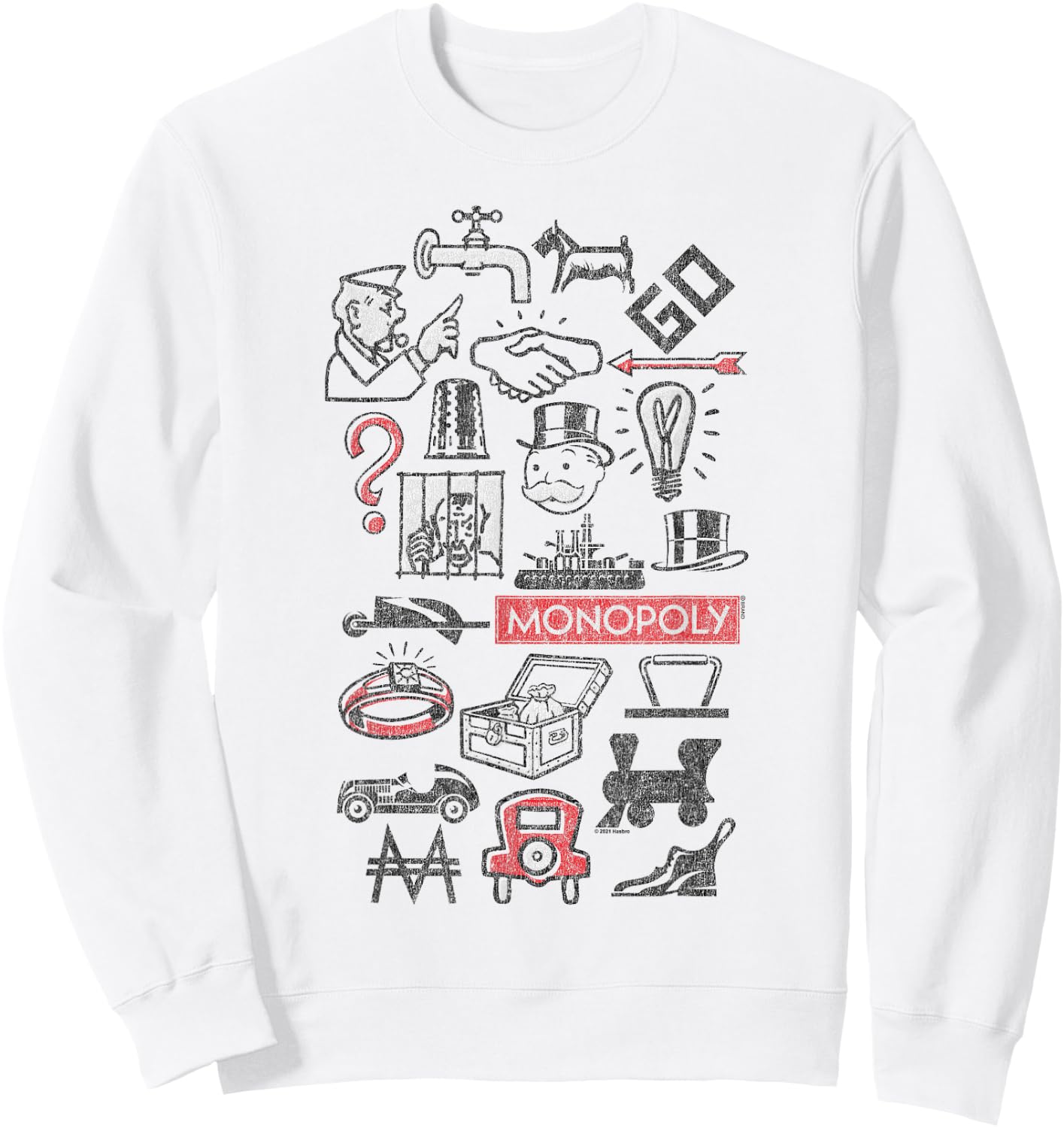 Monopoly Icons , White, s Sweatshirt - Sweatshirt | White