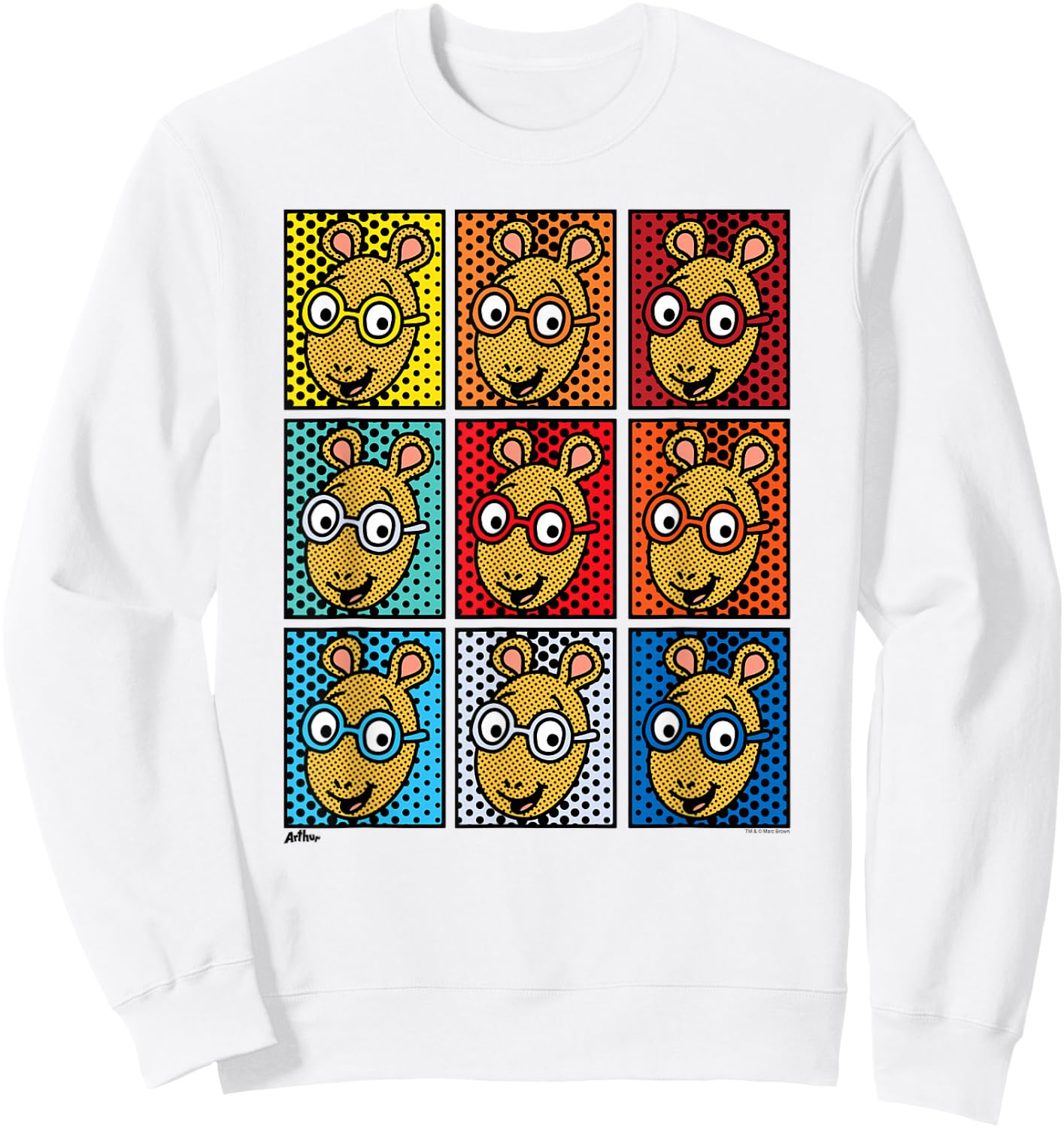 Arthur Pop Art Arthur Sweatshirt - Sweatshirt | White