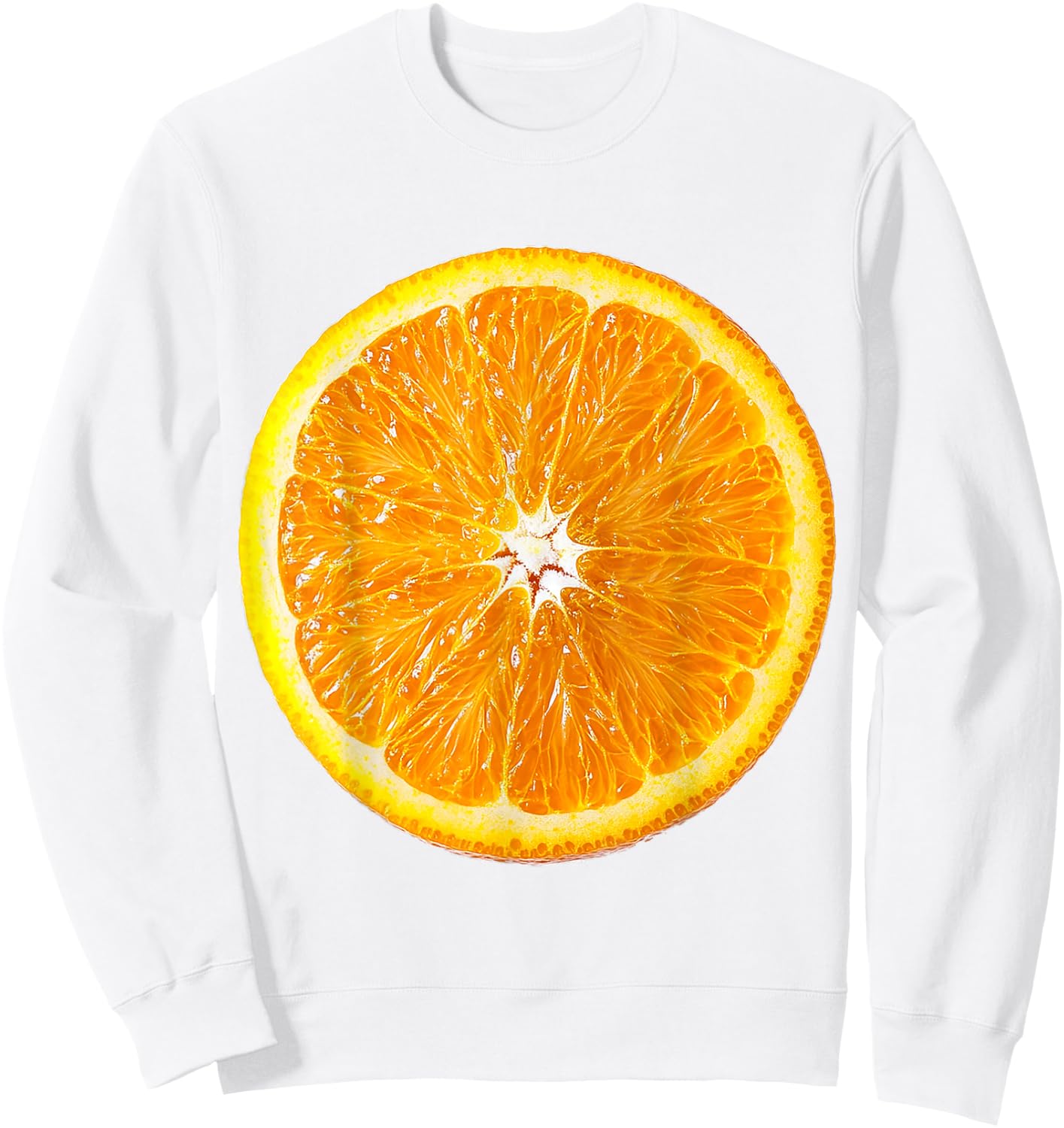 Orange Fruit Graphic Colourful Art Orange , White Sweatshirt - Sweatshirt | White