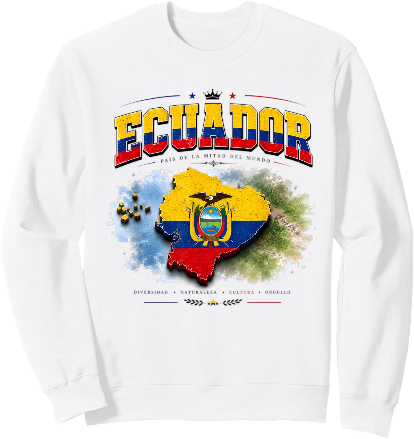 Ecuador Flagge , Ecuador , Ecuador Shirt für Damen Sweatshirt - Sweatshirt | White