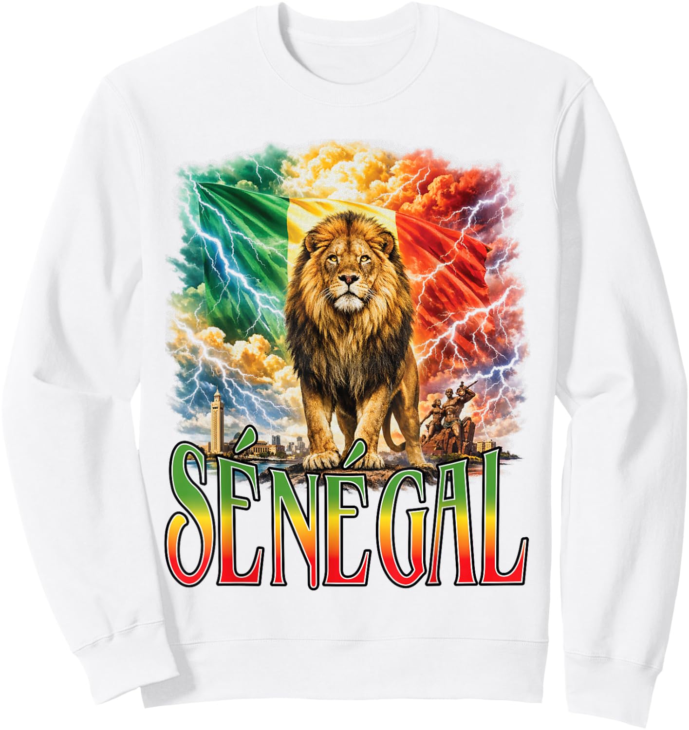 Senegal Bootleg Senegal Y2k Sweatshirt - Sweatshirt | White