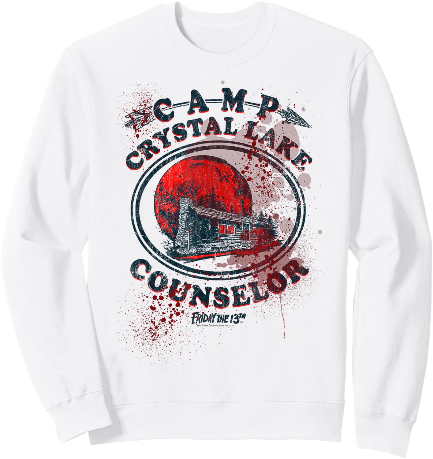 Friday The 13th Camp Counselor Victim Sweatshirt - Sweatshirt | White