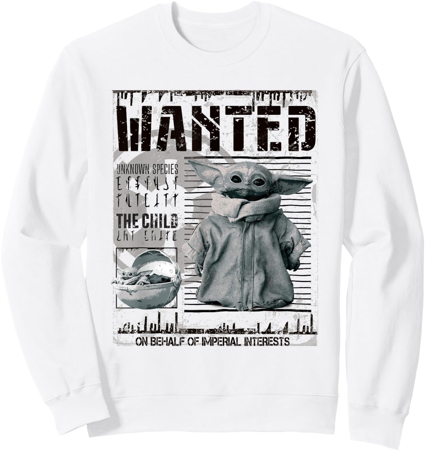 Star Wars Mandalorian Wanted The Child Sweatshirt - Sweatshirt | White