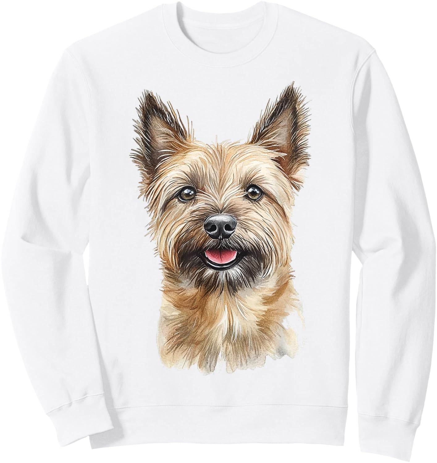 Cairn Terrier Dog Graphic Pet Artwork Cairn Terrier Men Women Kids Sweatshirt - Sweatshirt | White