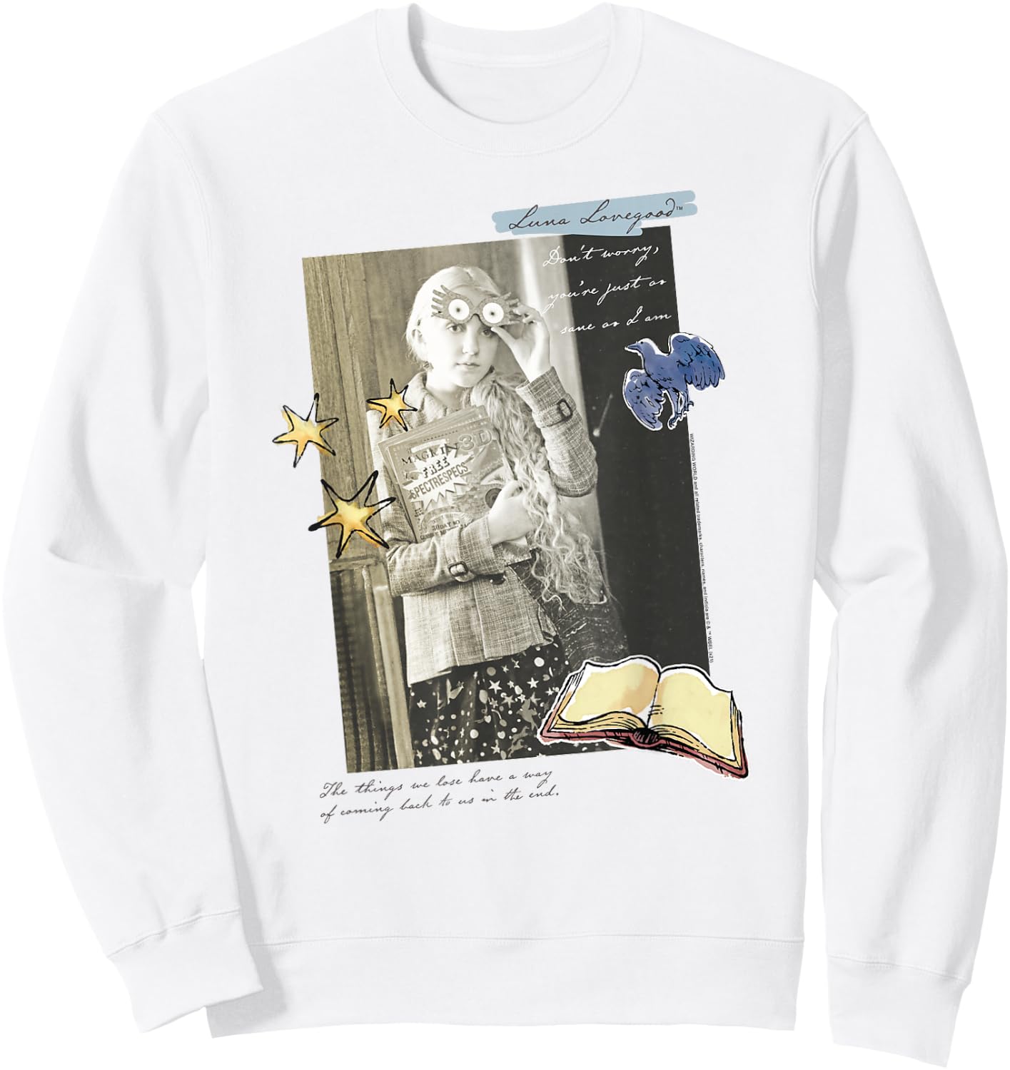 Harry Potter Luna Lovegood Movie Still and Quote Sweatshirt - Sweatshirt | White