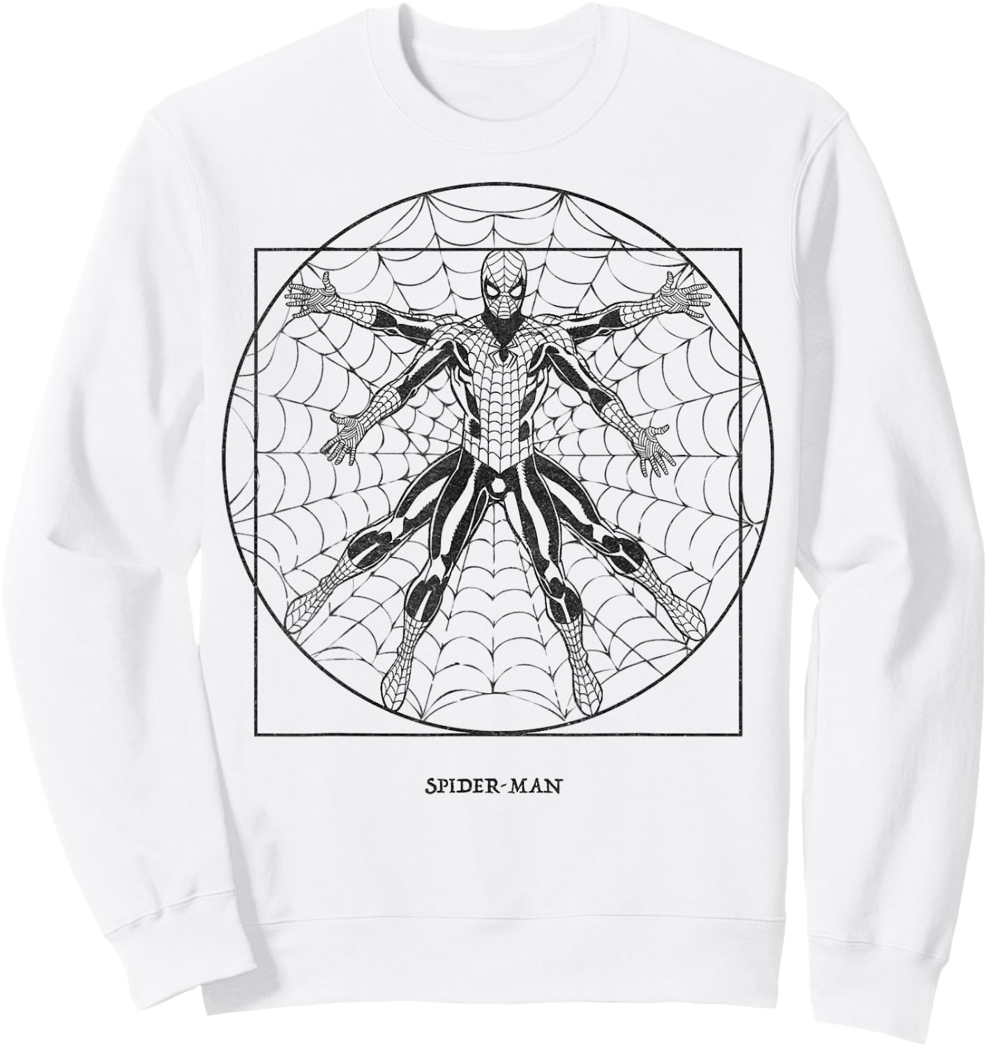 Marvel Spider-Man Vitruvian Web Slinger Sweatshirt - Sweatshirt | White