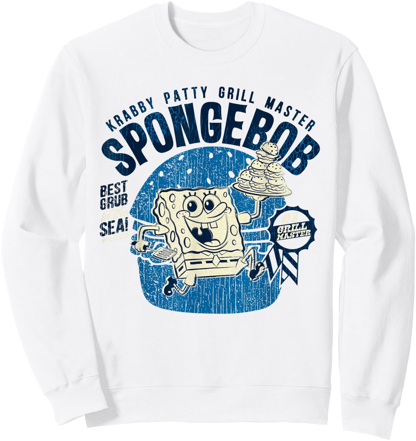 Offizieller Spongebob Squarepants Krabby Patty Grill Sweatshirt - Sweatshirt | White
