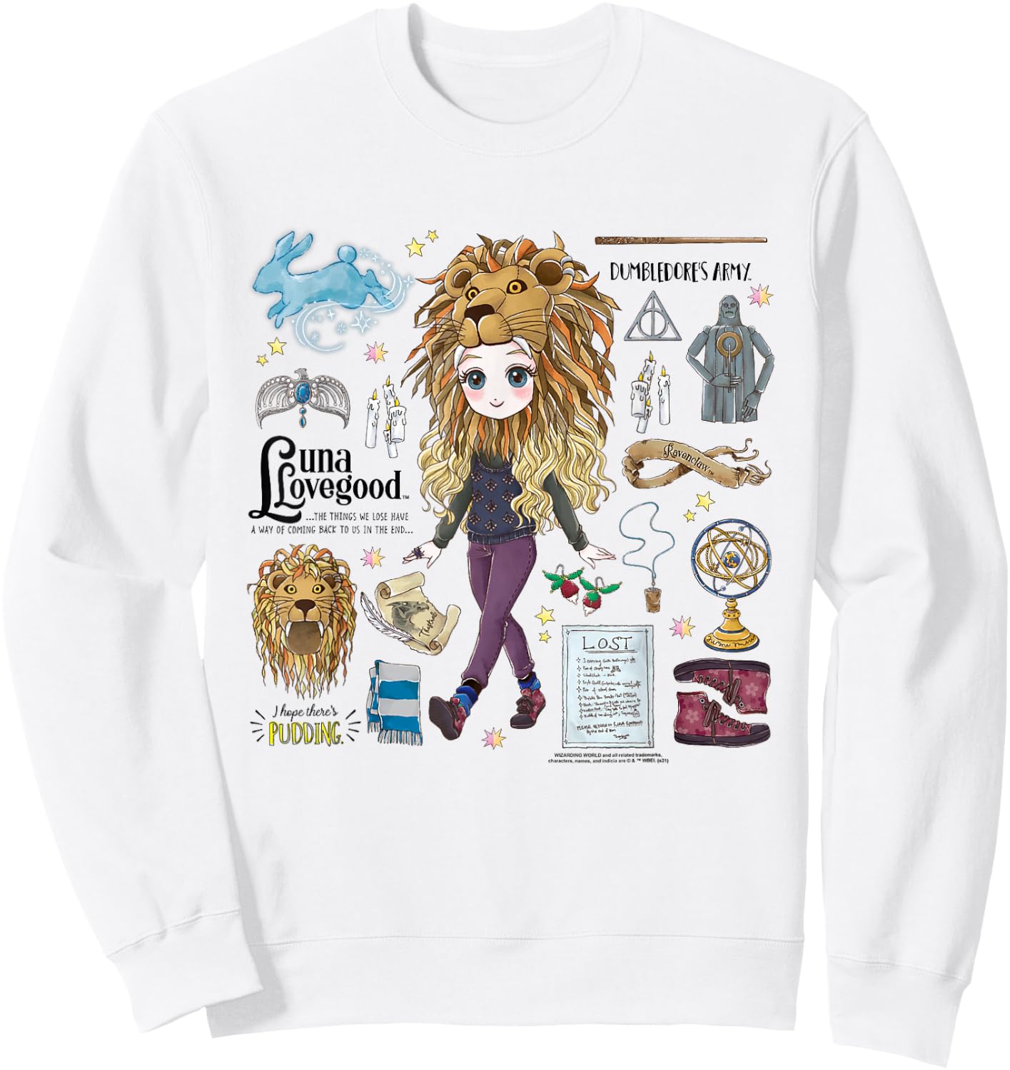 Harry Potter The Eccentric Luna Lovegood Small Sweatshirt - Sweatshirt | White