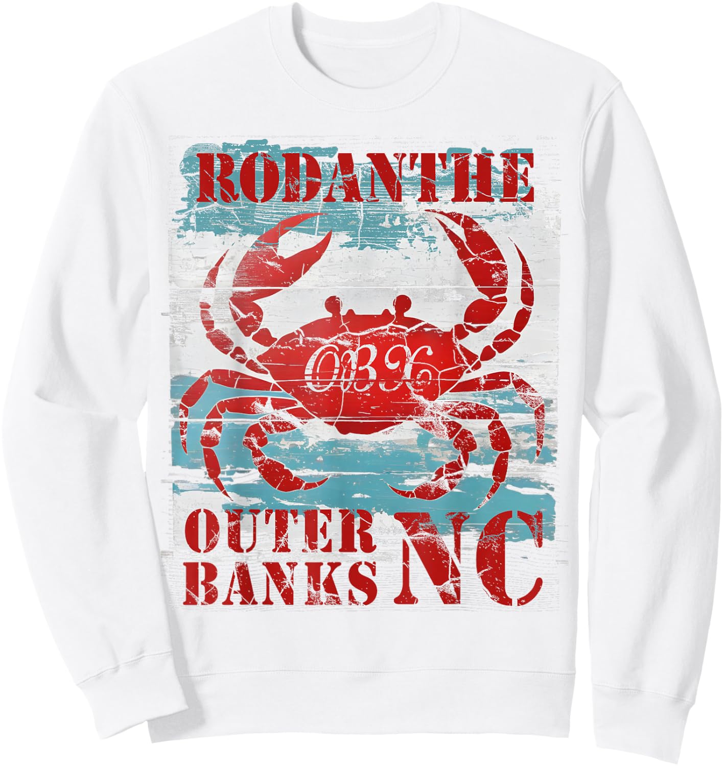 Rodanthe Outer Banks North Carolina Crab OBX Beach Lover Sweatshirt - Sweatshirt | White