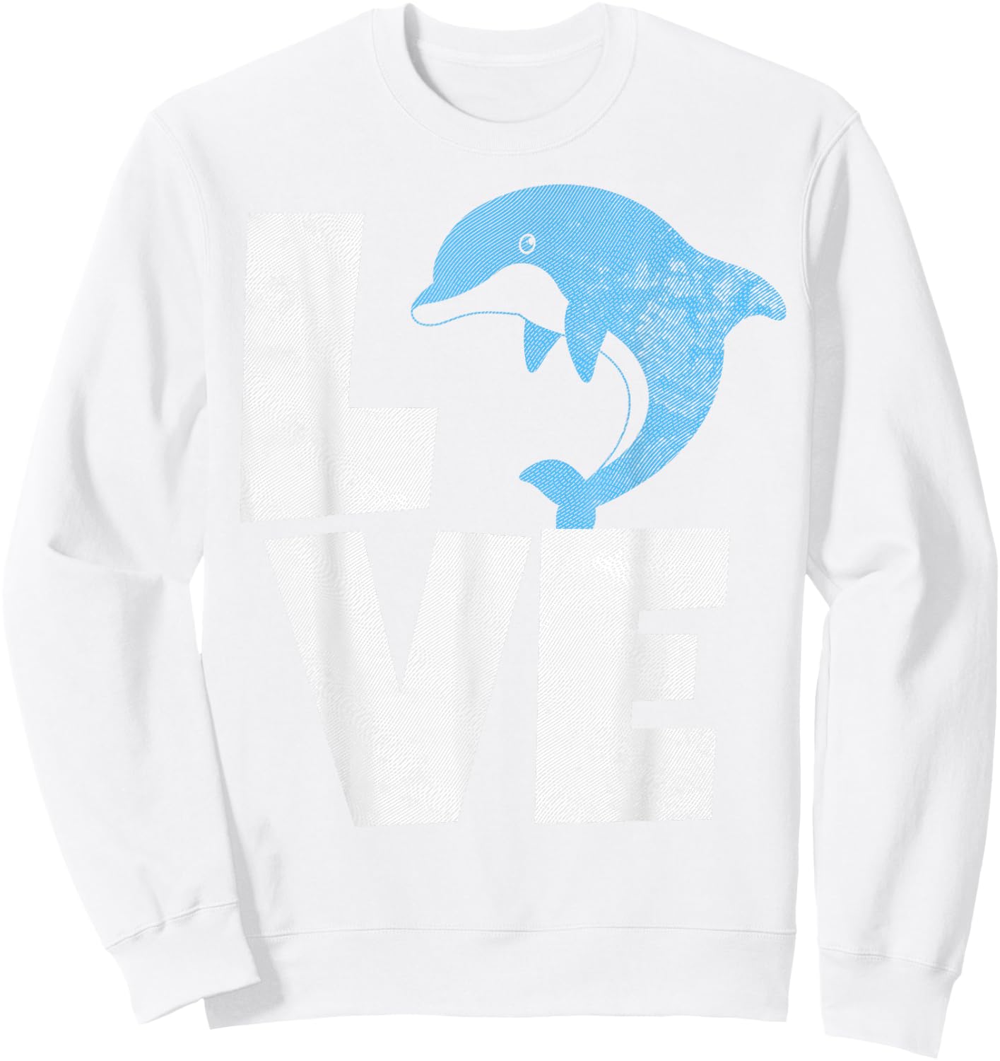 Love Heart Dolphins Dolpin Lover Ocean Sea Animal Sweatshirt - Sweatshirt | White