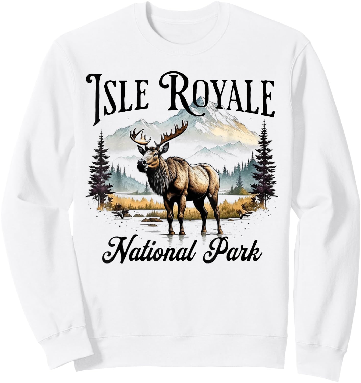 Isle Royale National Park Sweatshirt - Sweatshirt | White