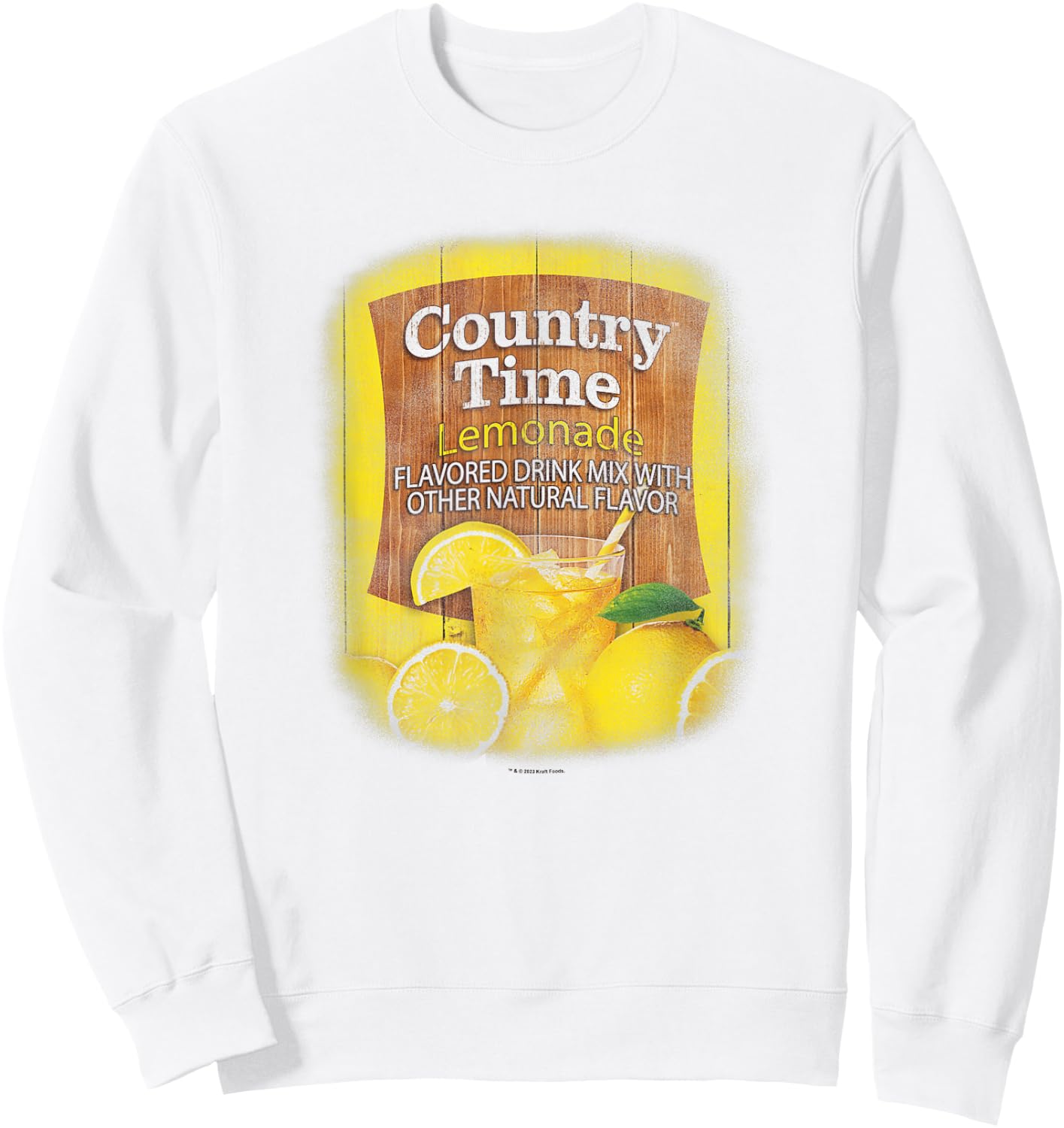 Country Time Lemonade Flavored Drink Natural Flavor Logo Sweatshirt - Sweatshirt | White