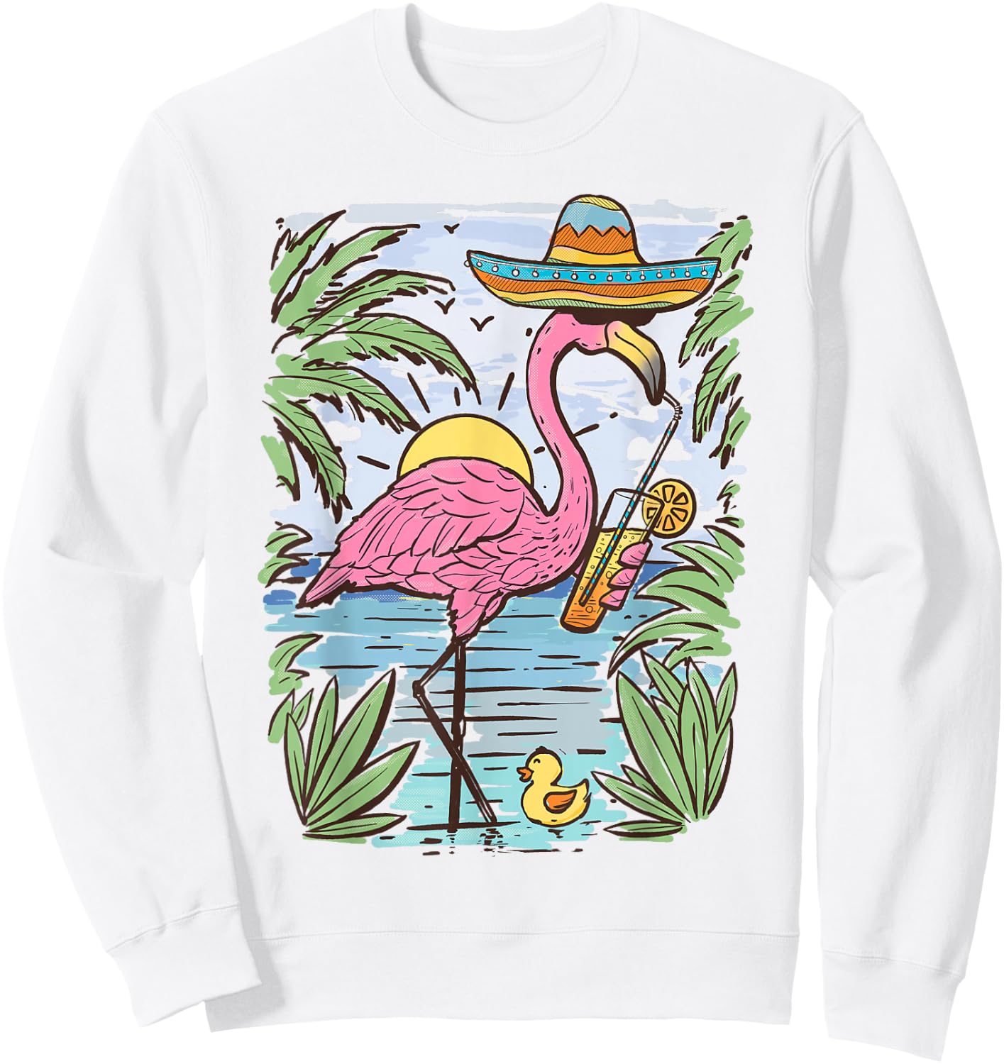 Flamingo Sweatshirt - Sweatshirt | White