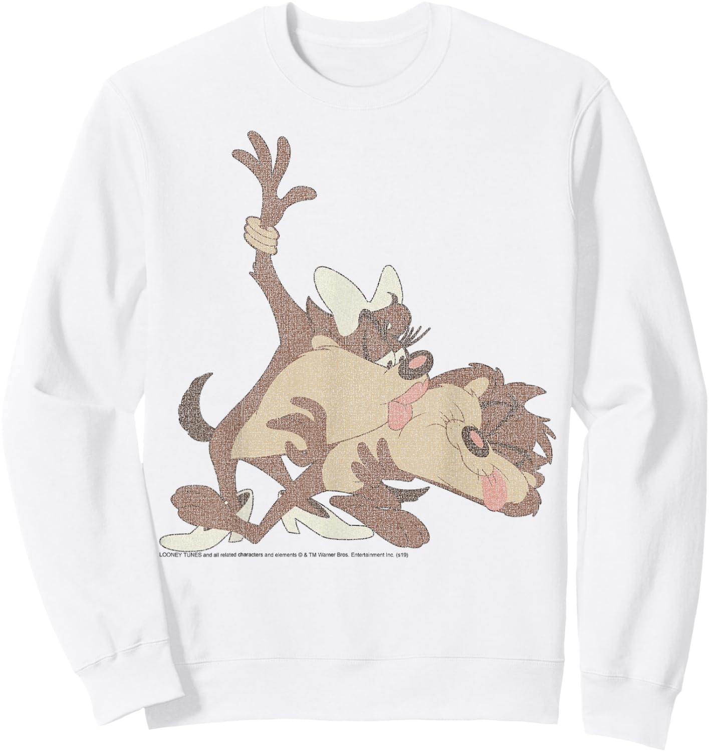 Looney Tunes Taz Kiss Portrait Sweatshirt - Sweatshirt | White