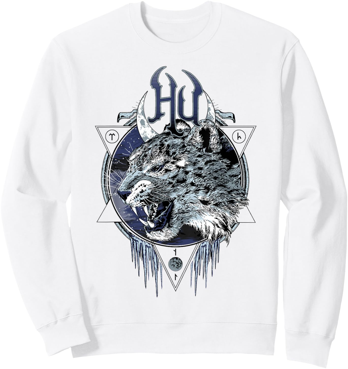 The Hu Snow Leopard Sweatshirt - Sweatshirt | White