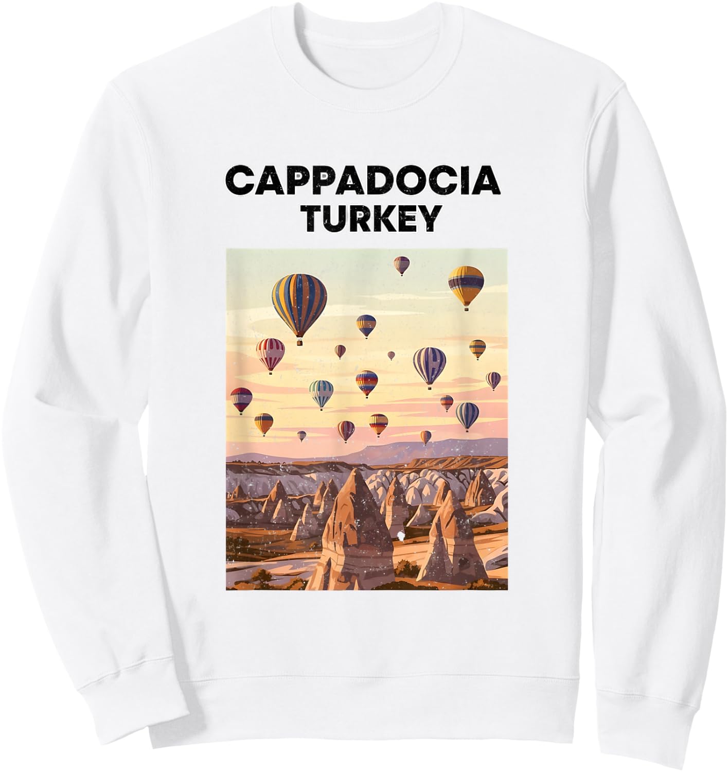 Montgolfière Turquie Cappadoce Sweatshirt - Sweatshirt | White