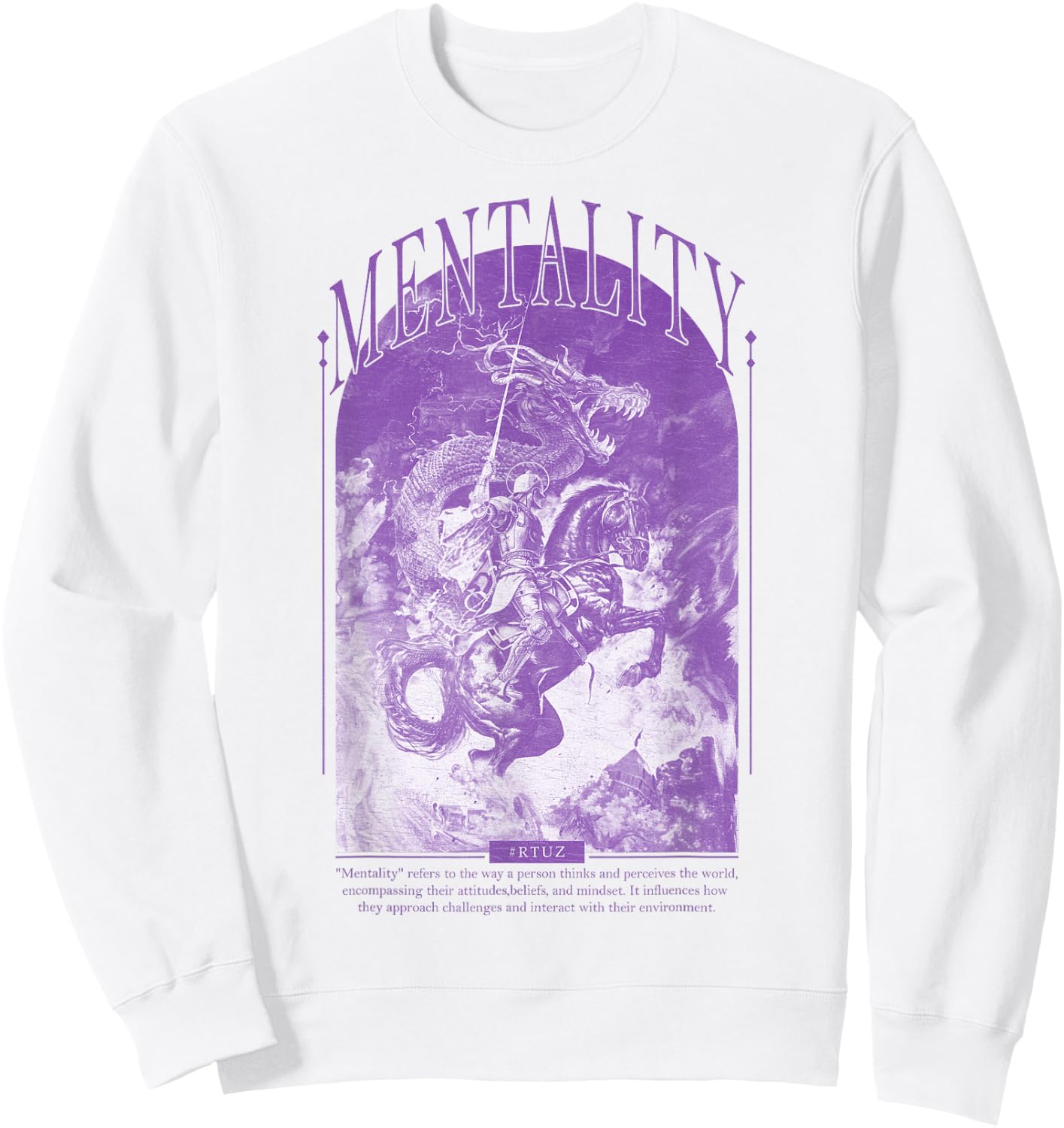 Vintage Retro Streetwear Graphic Y2K Women's Clothing Men's Sweatshirt - Sweatshirt | White