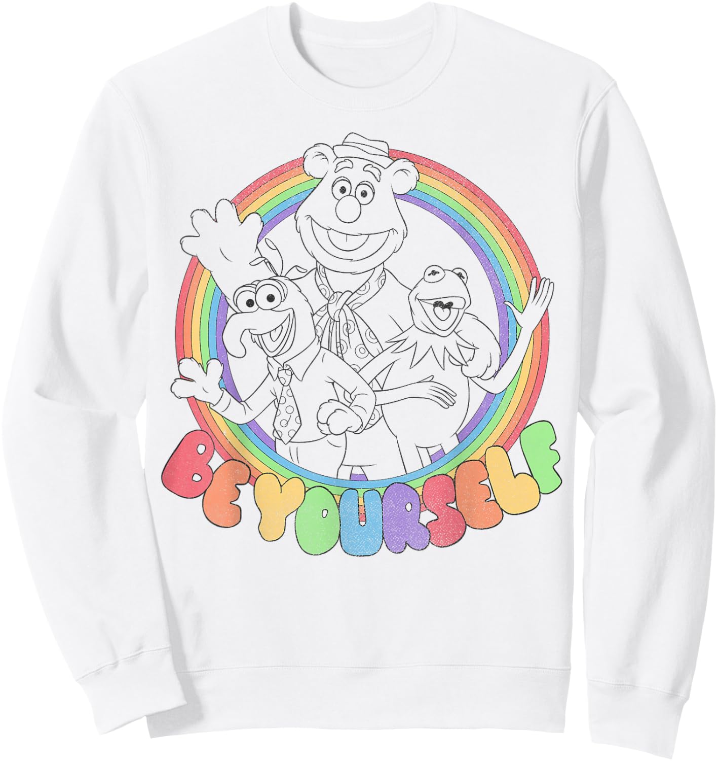 Disney The Muppets Be Yourself Rainbow Sweatshirt - Sweatshirt | White