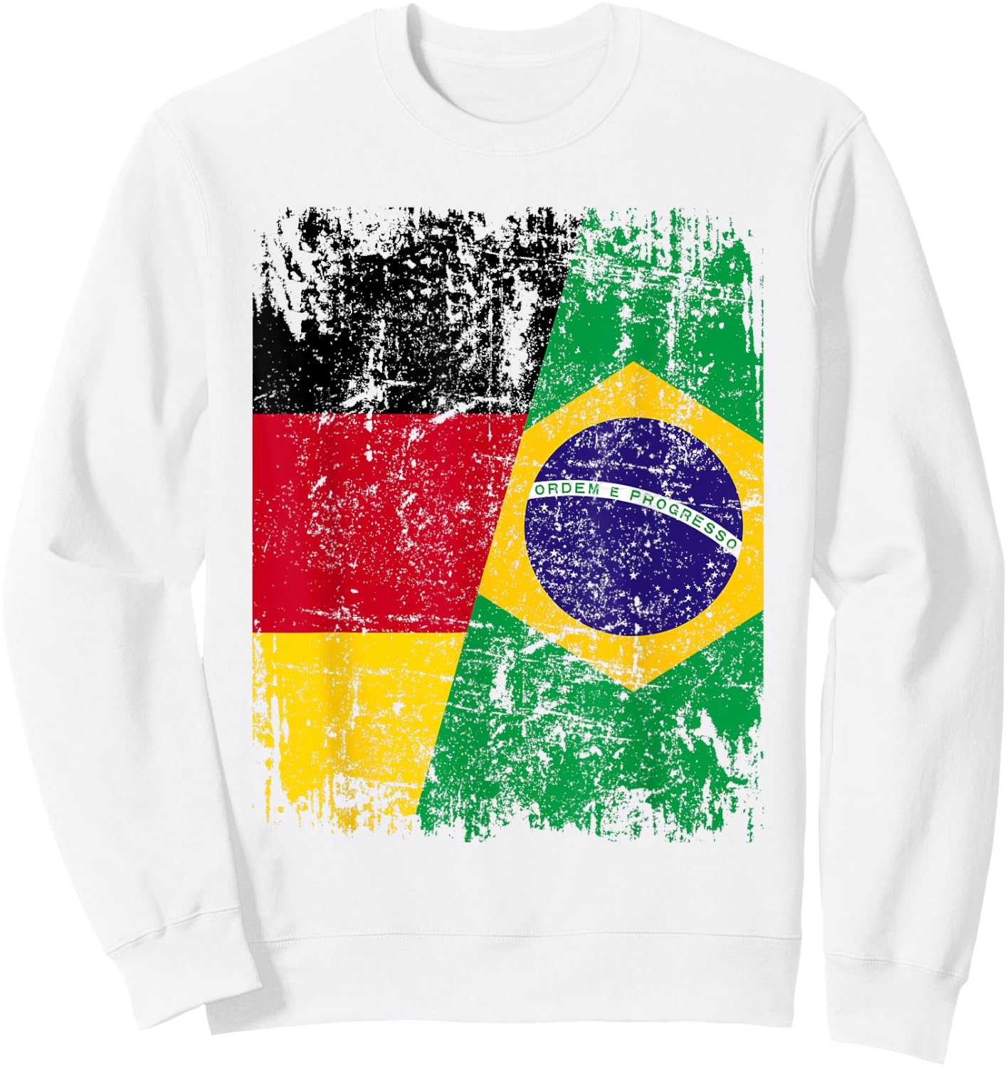 Brazil Germany Flag Women's Men's Children's Brazil , White Sweatshirt - Sweatshirt | White