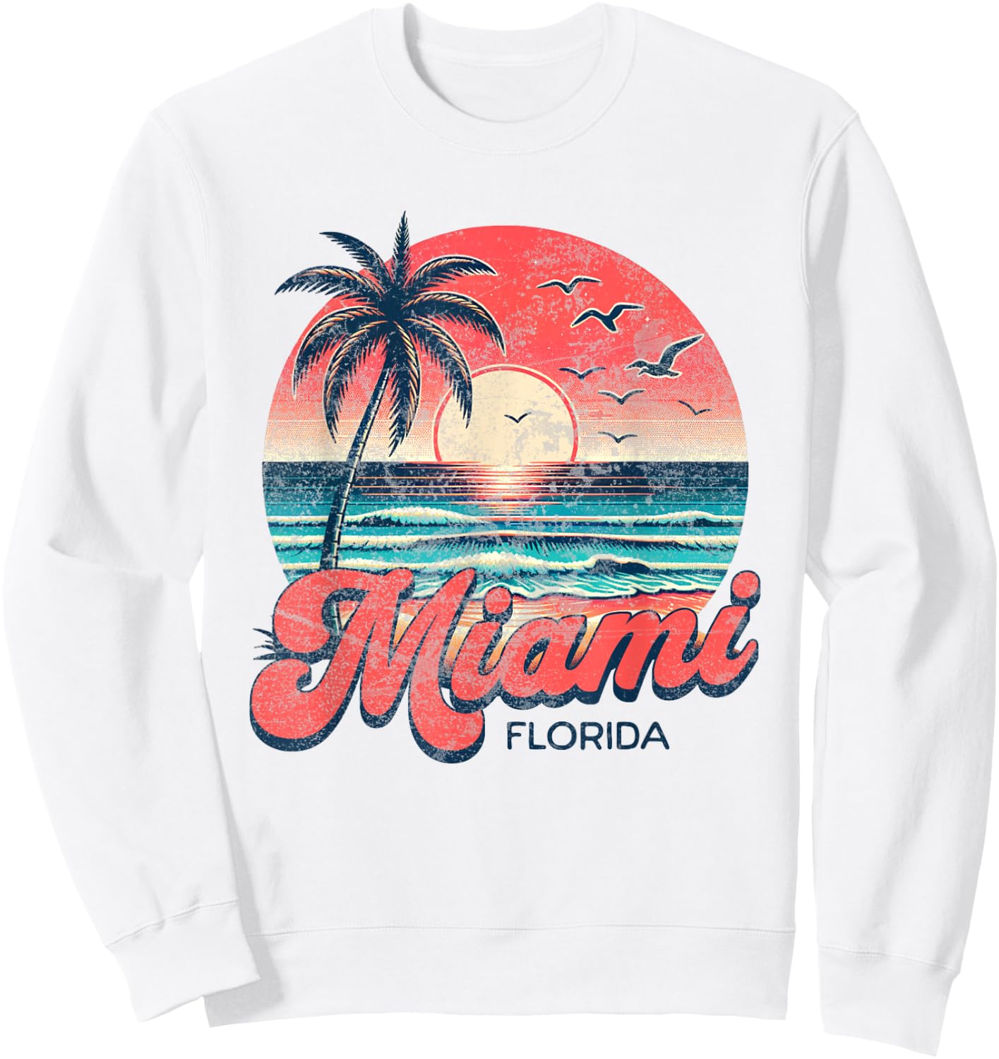 Miami , white, S Sweatshirt - Sweatshirt | White
