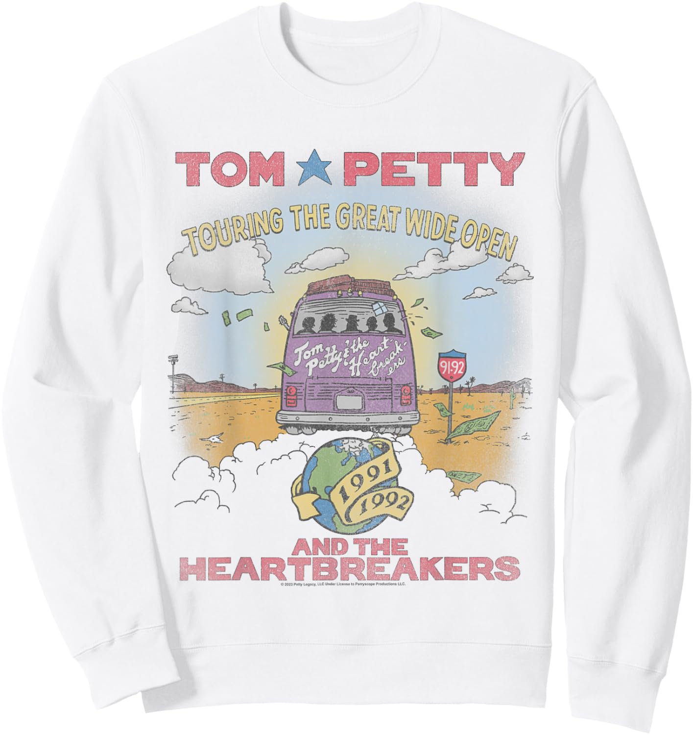 Tom Petty The Great Wide Open , White Sweatshirt - Sweatshirt | White