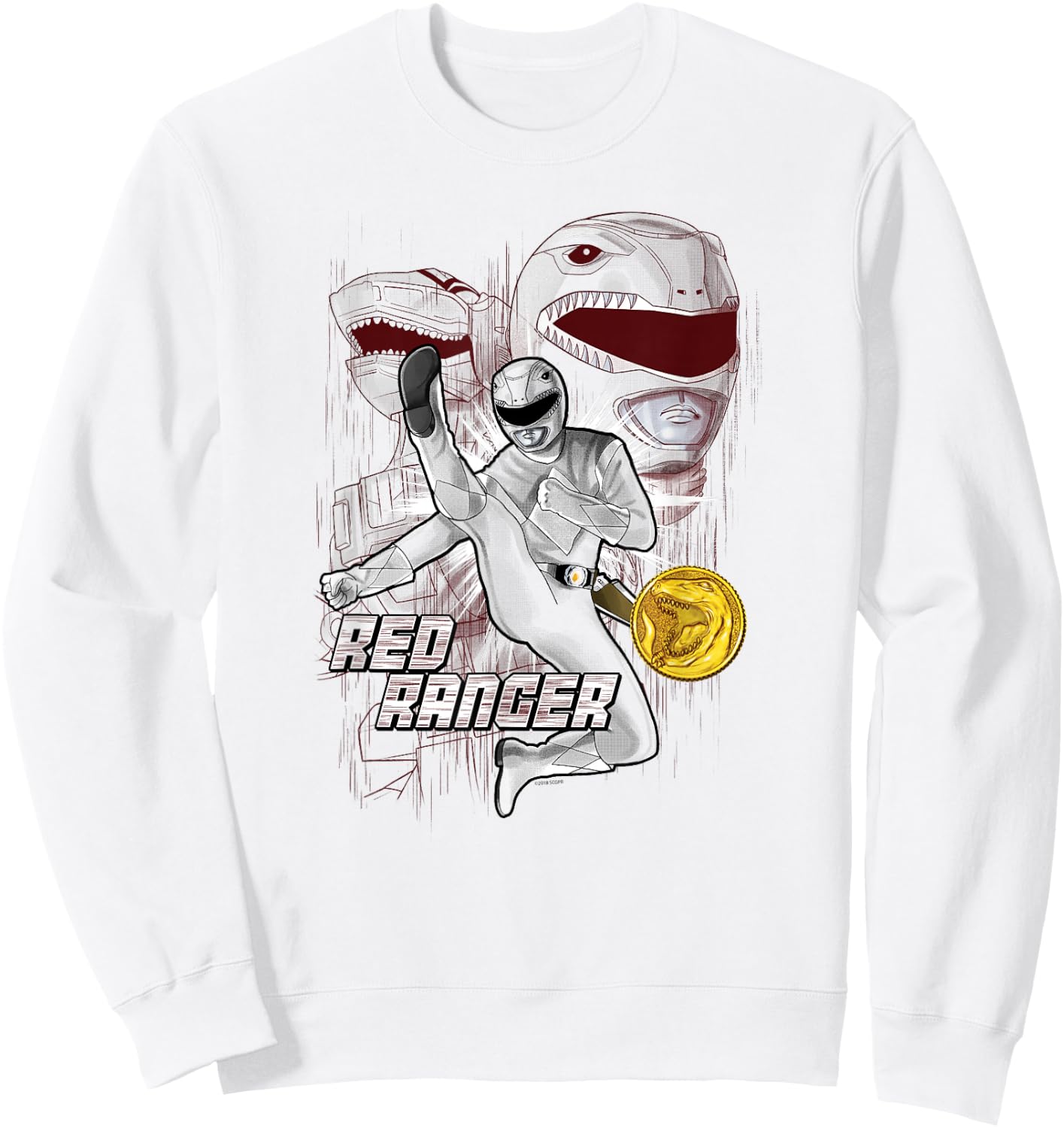 Power Rangers Red Ranger Sweatshirt - Sweatshirt | White
