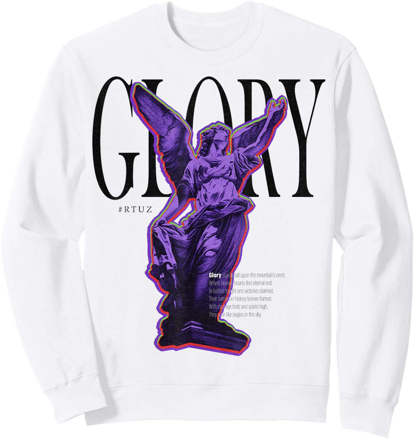 Modern Hip Hop Vintage Graffiti Urban Angel Streetwear , White Sweatshirt - Sweatshirt | White